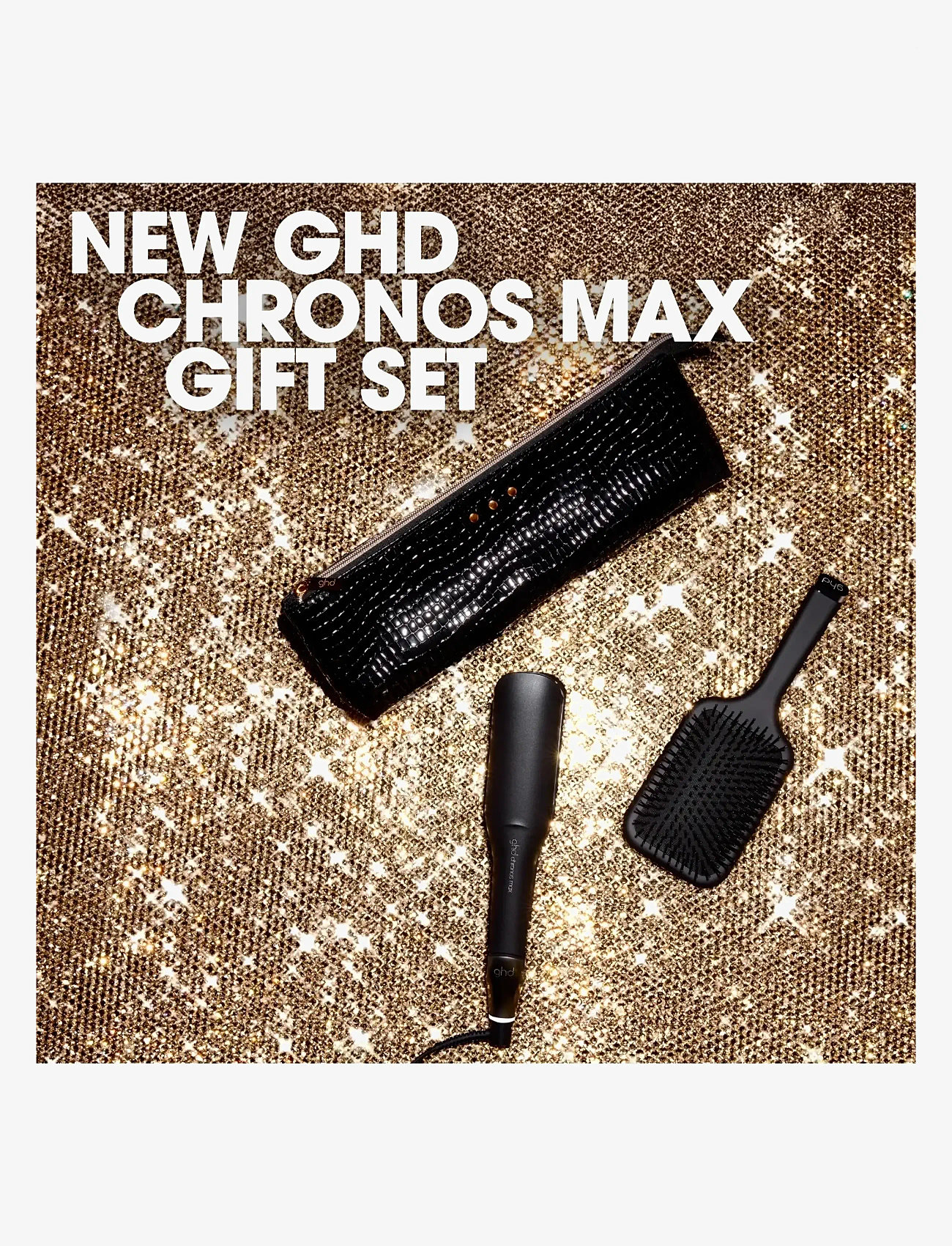 ghd - ghd Chronos Max Christmas Gift Set - Wide Plate Hair Straightener - set - black - 1