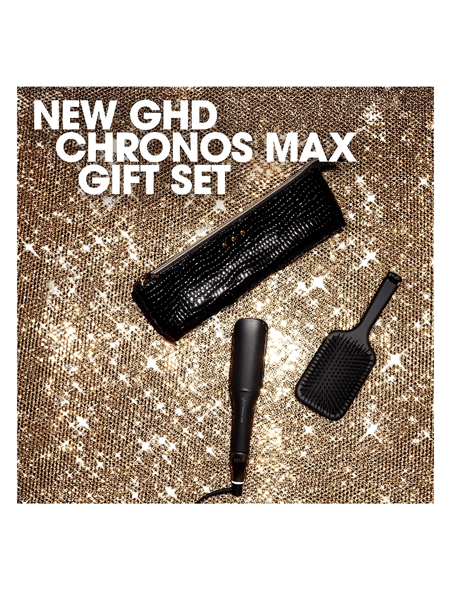 ghd - ghd Chronos Max Christmas Gift Set - Wide Plate Hair Straightener - gåvoset - black - 1