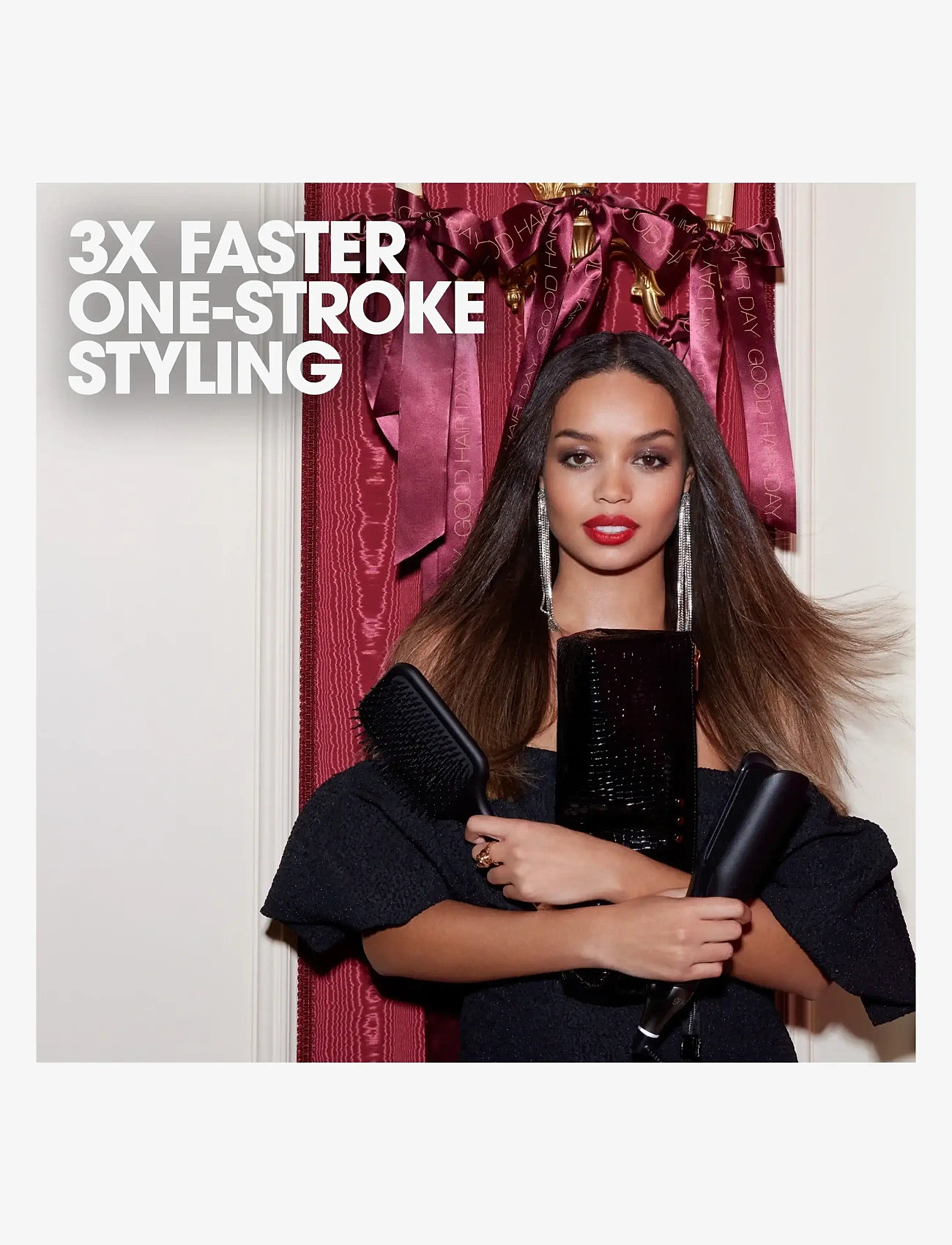 ghd - ghd Chronos Max Christmas Gift Set - Wide Plate Hair Straightener - set - black - 3