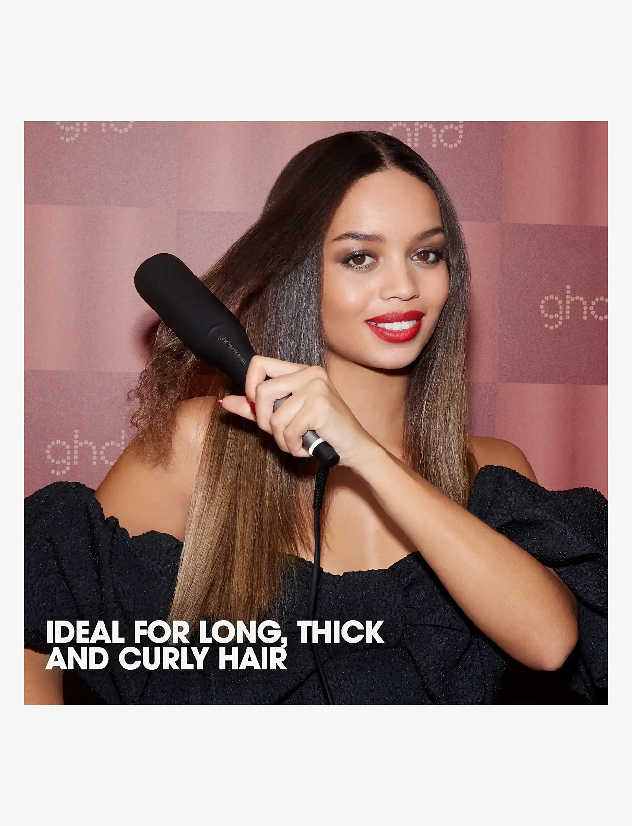 ghd - ghd Chronos Max Christmas Gift Set - Wide Plate Hair Straightener - set - black - 5