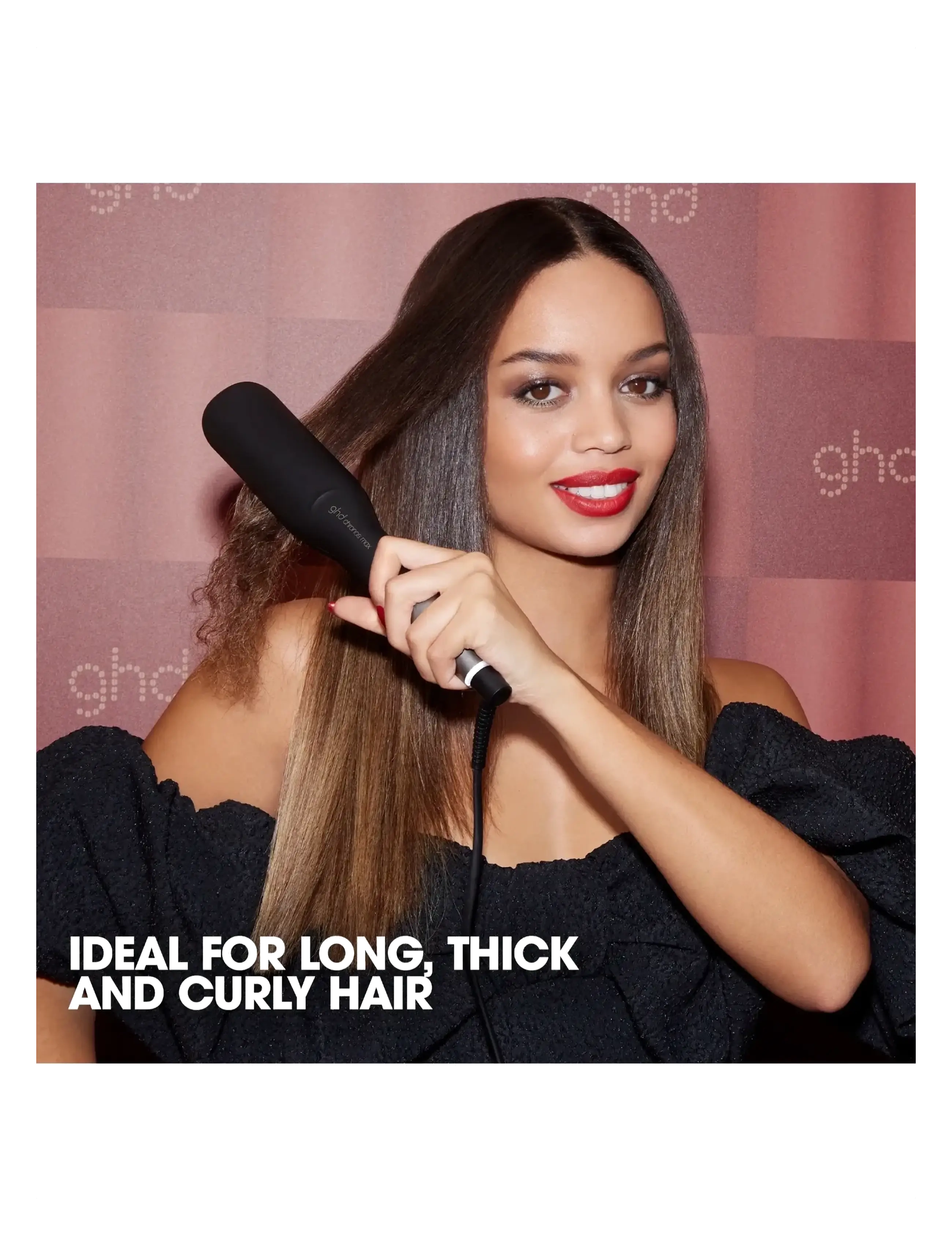 ghd - ghd Chronos Max Christmas Gift Set - Wide Plate Hair Straightener - gåvoset - black - 5