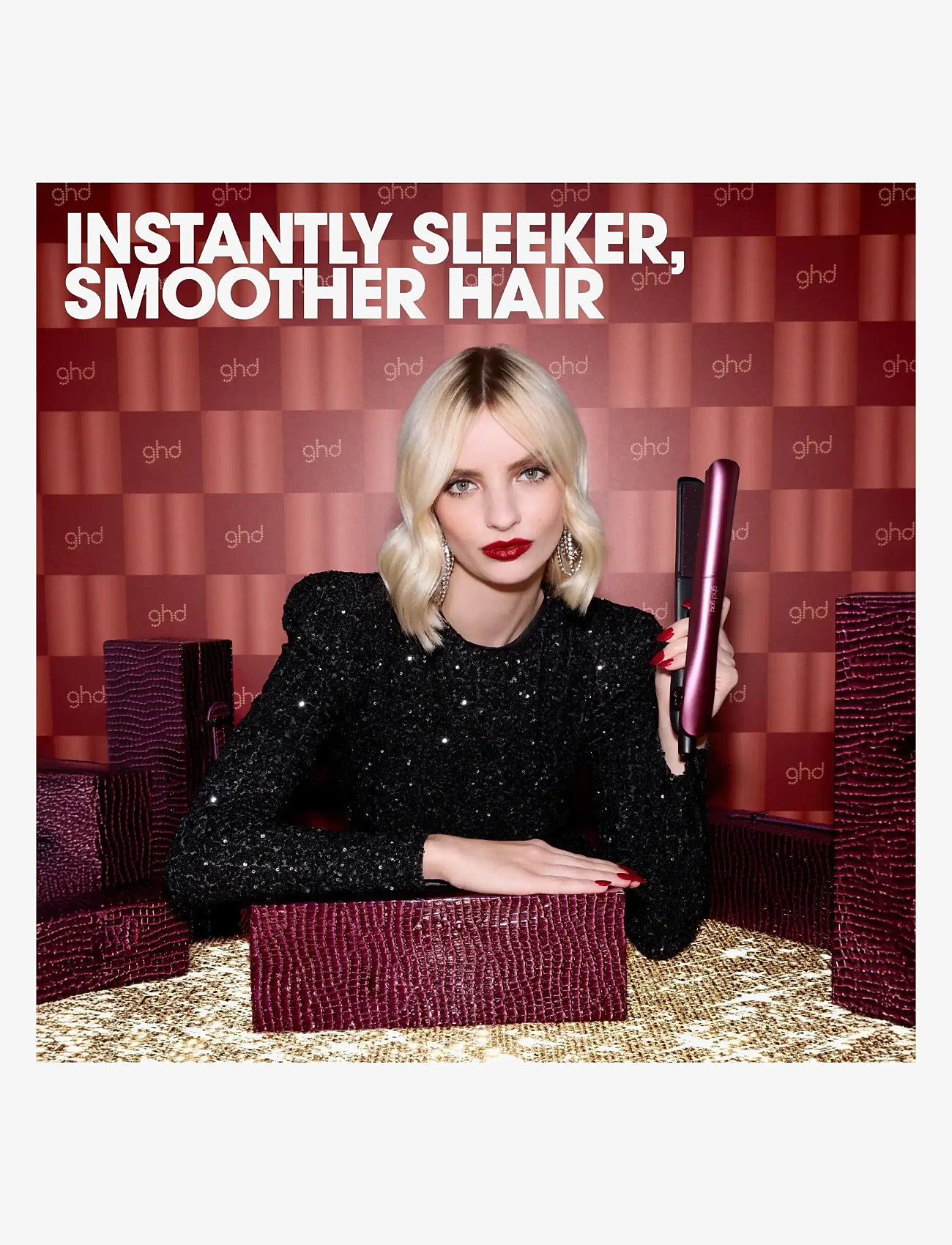 ghd - ghd Gold Limited Edition Gift Set - Hair Straighteners in Cherry Chic - sett - cherry chic - 2