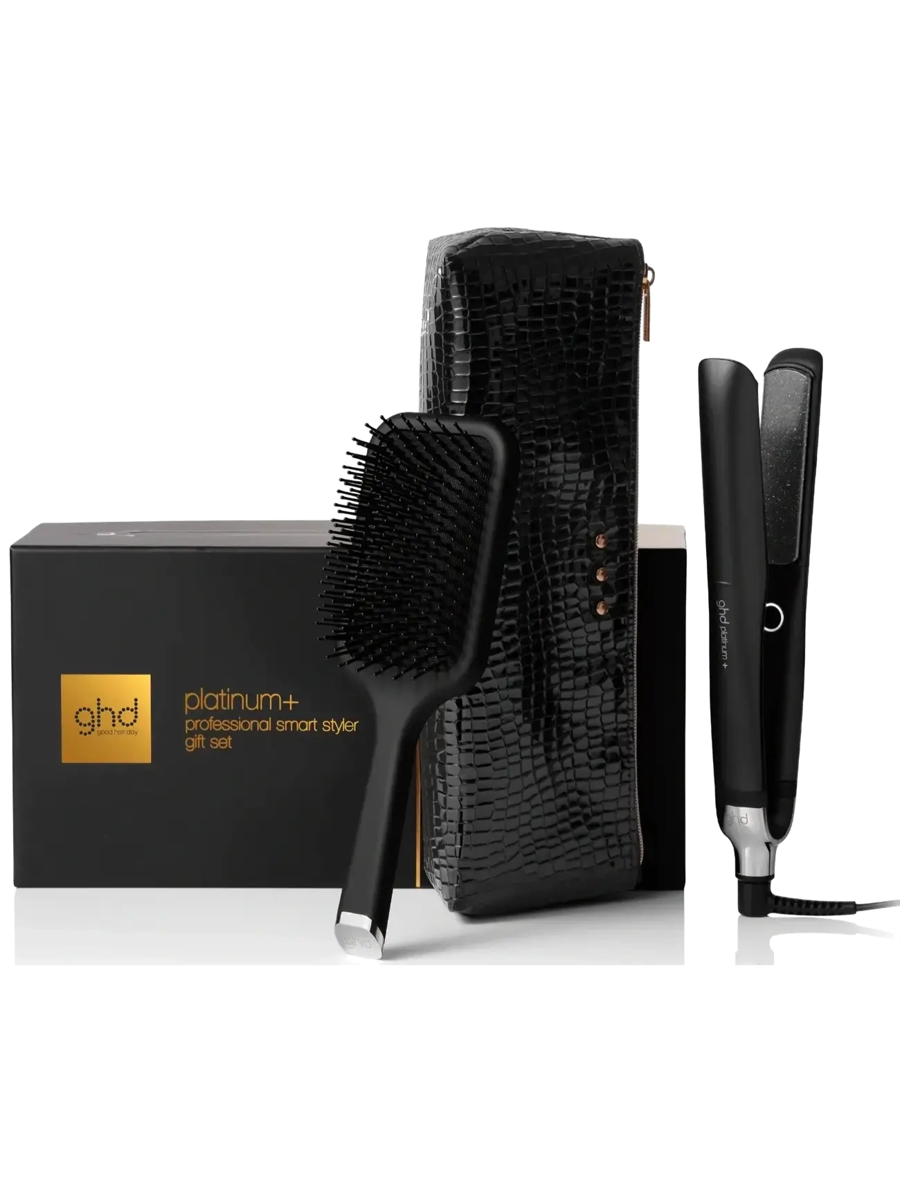 ghd Platinum+ Gift Set Hair Straightener, Glattejern, Sort, Str: ONE SIZE
