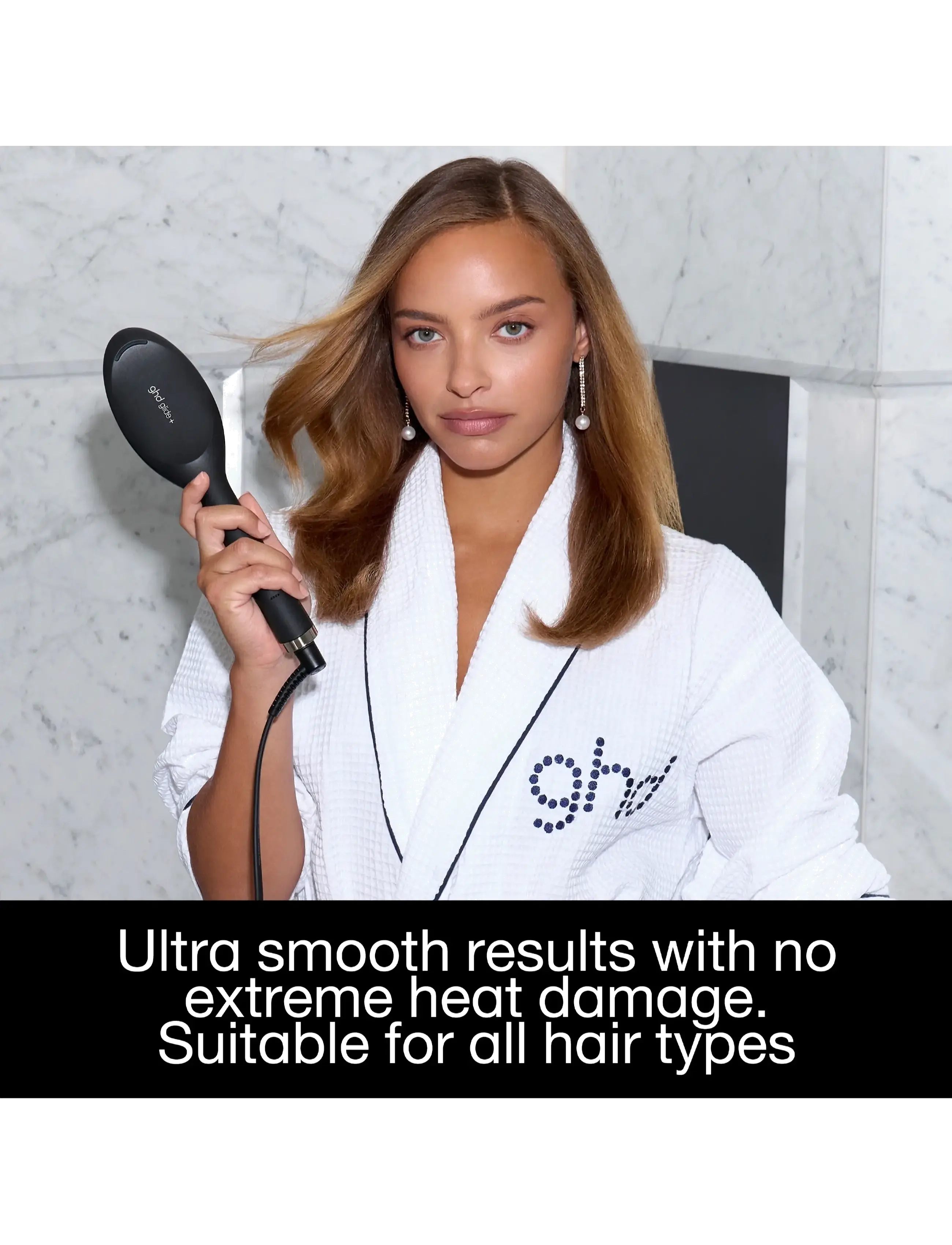 ghd - ghd Glide+ Smoothing Hot Brush - Black - stylingverktøy - no color - 4