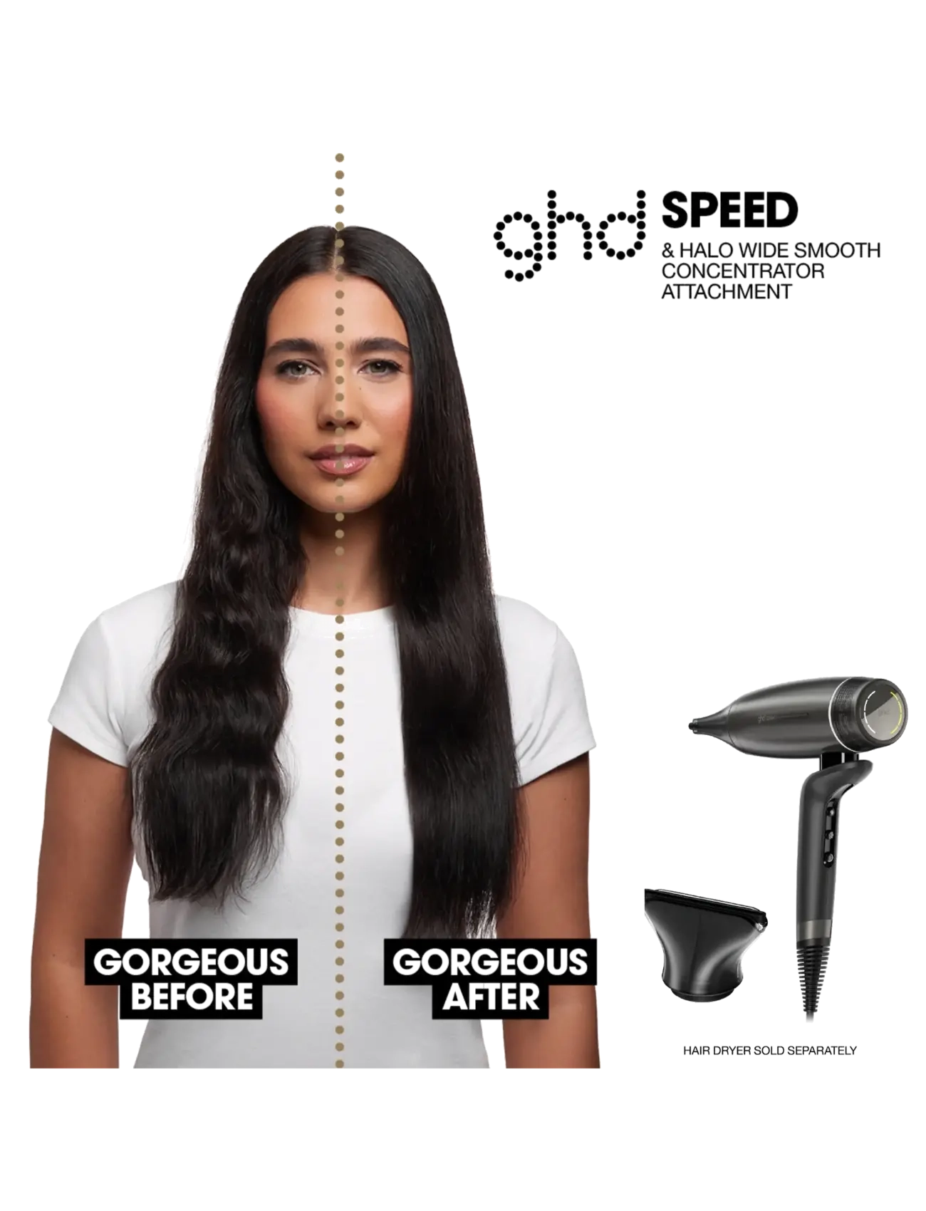 ghd - ghd Halo Wide Smoothing Concentrator - hårfön - no color - 2