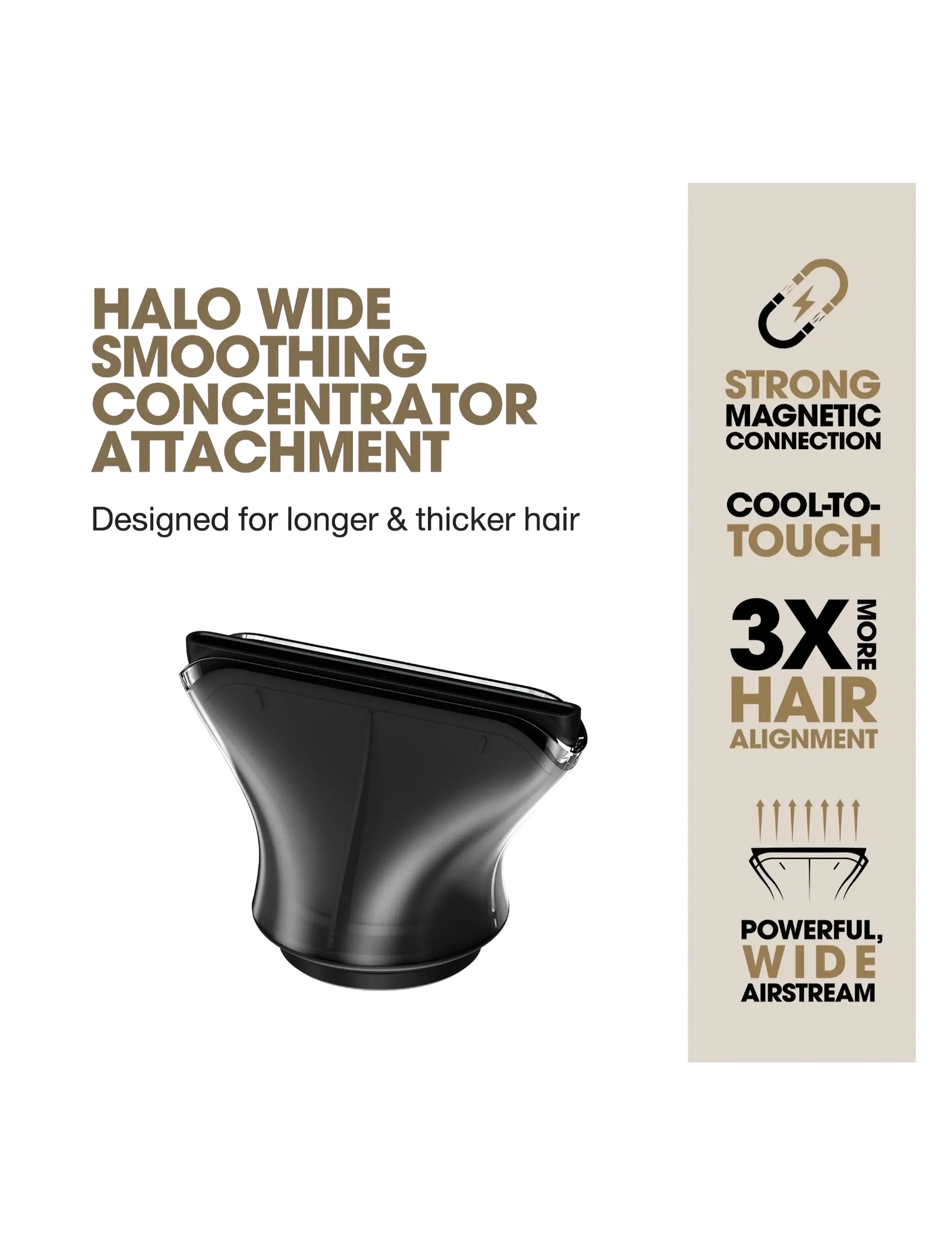 ghd - ghd Halo Wide Smoothing Concentrator - hårfön - no color - 3