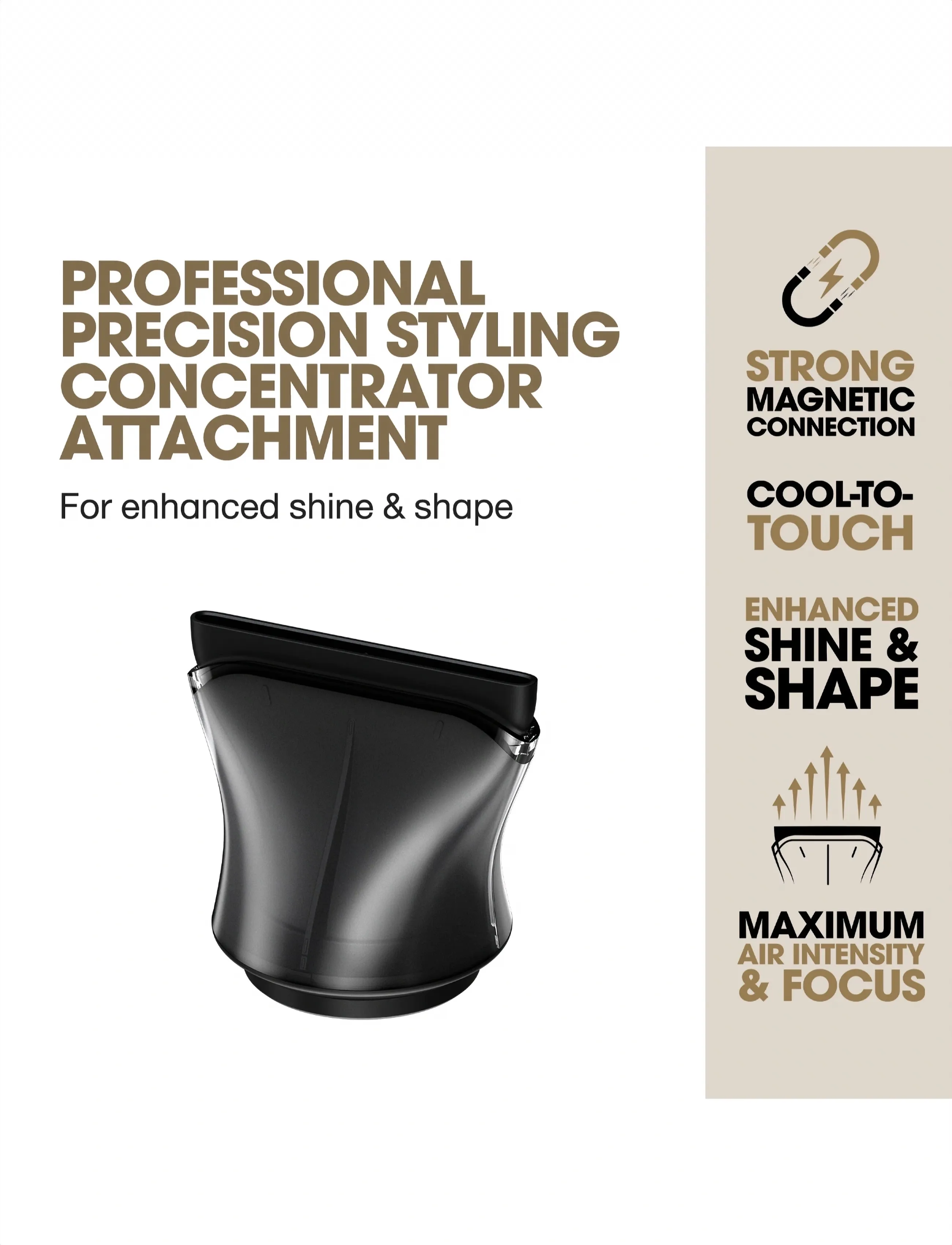 ghd Ghd Pro Precision Styling Concentrator, One Size, Black, Værktøj > Tørretumblere, Dame