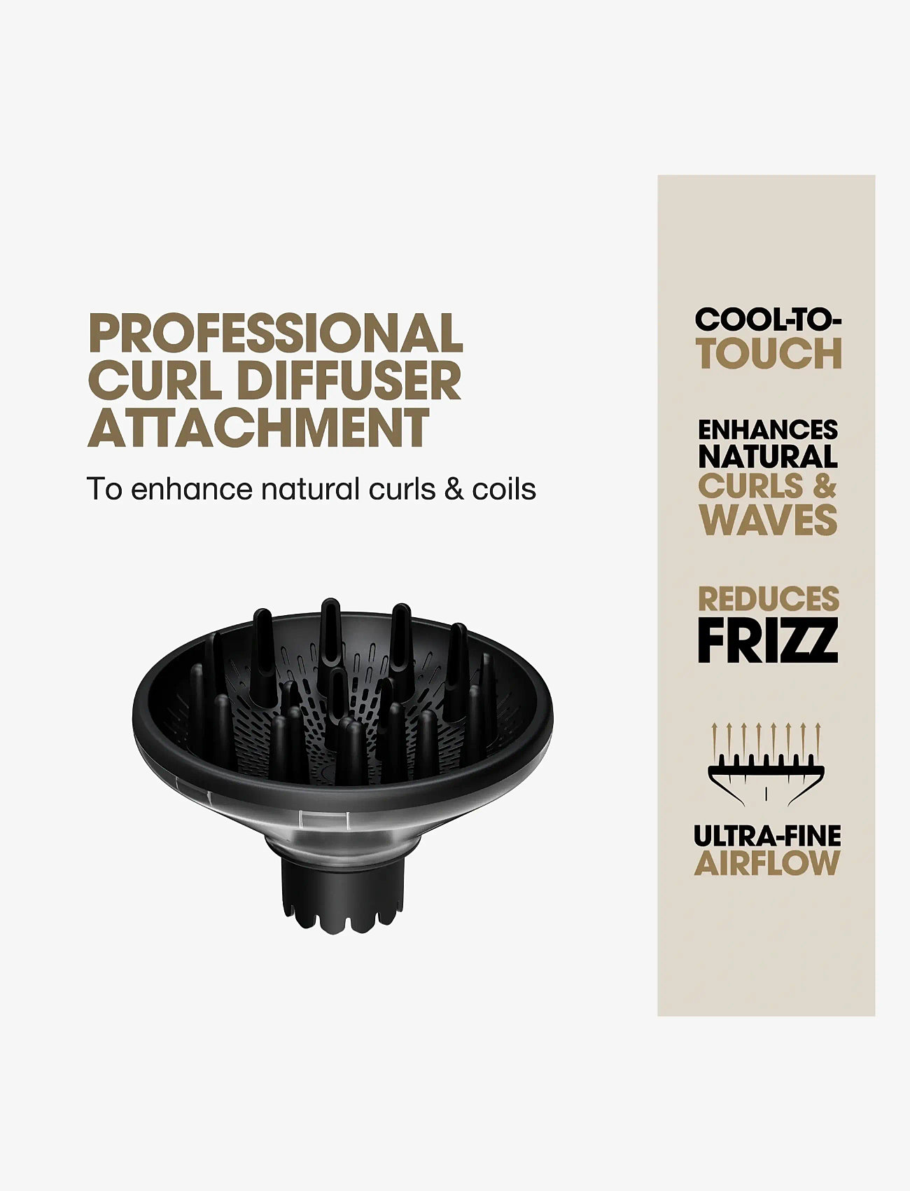 ghd - ghd Pro Curl Diffuser - stylingverktyg - no color - 3