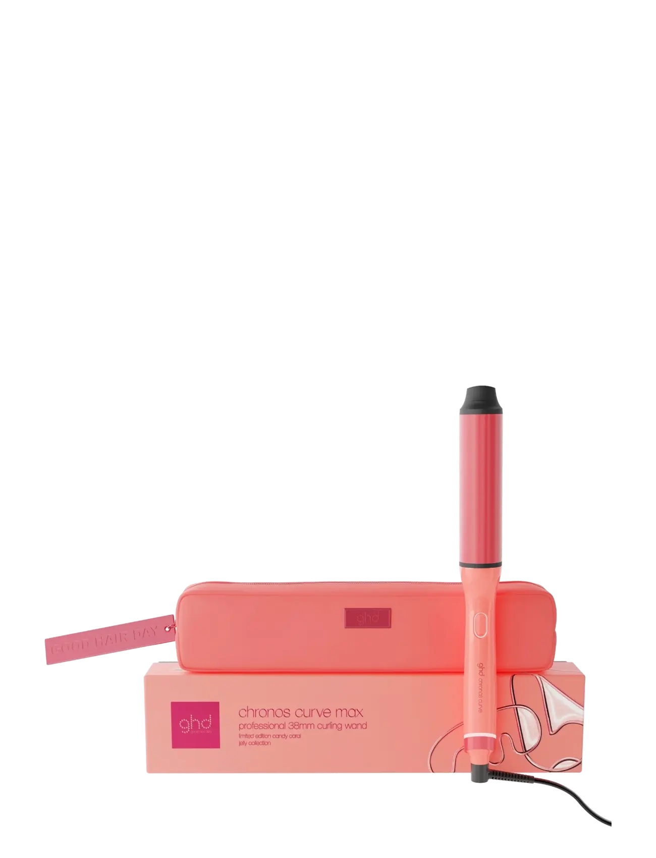 ghd ghd Chronos Curve Limited Edition Max Wand (38mm Barrel) in Candy Coral - Hårprodukter - CANDY CORAL / coral