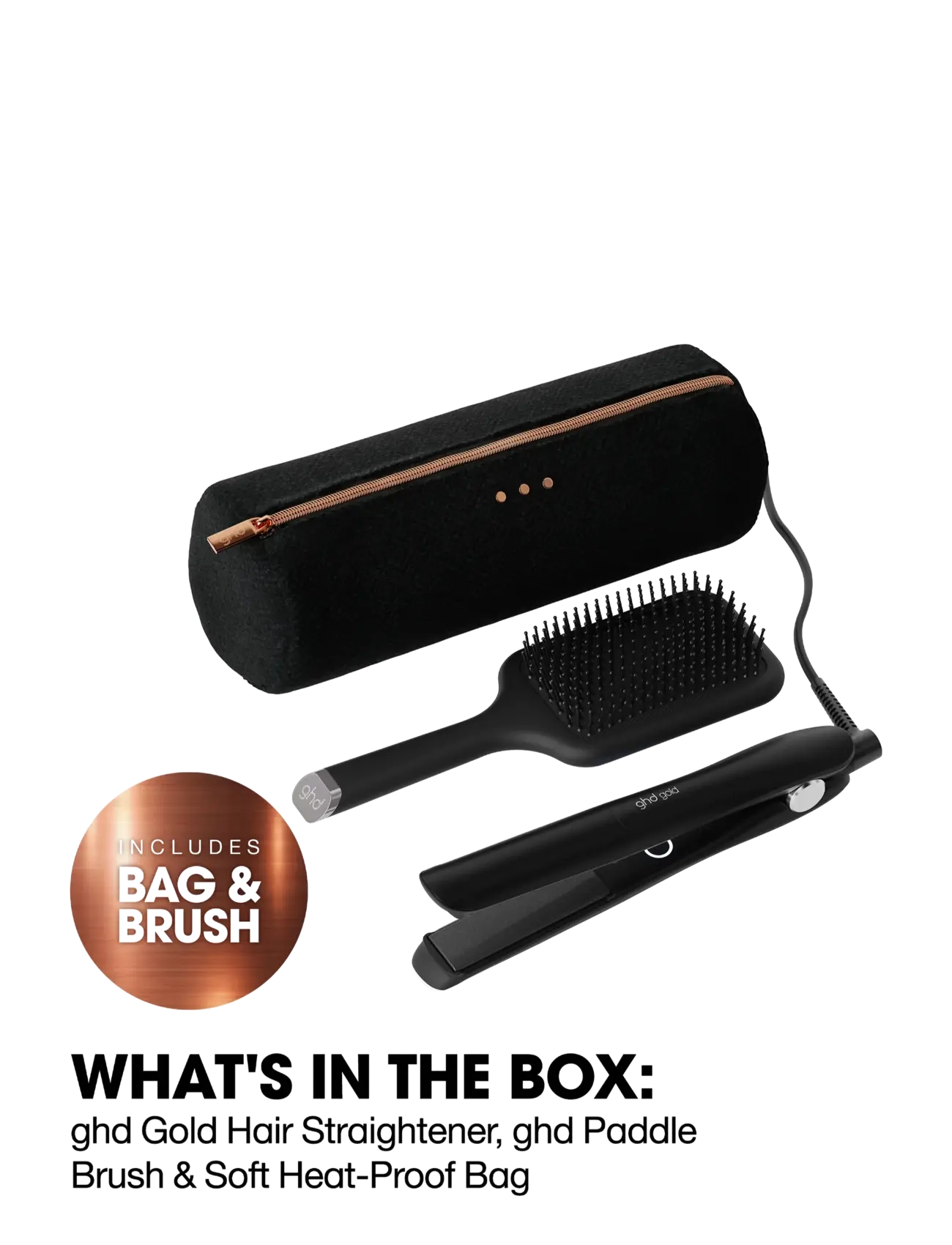 ghd - ghd Gold Hair Straightener - Festive Gift Set in Black - gåvoset - no color - 5