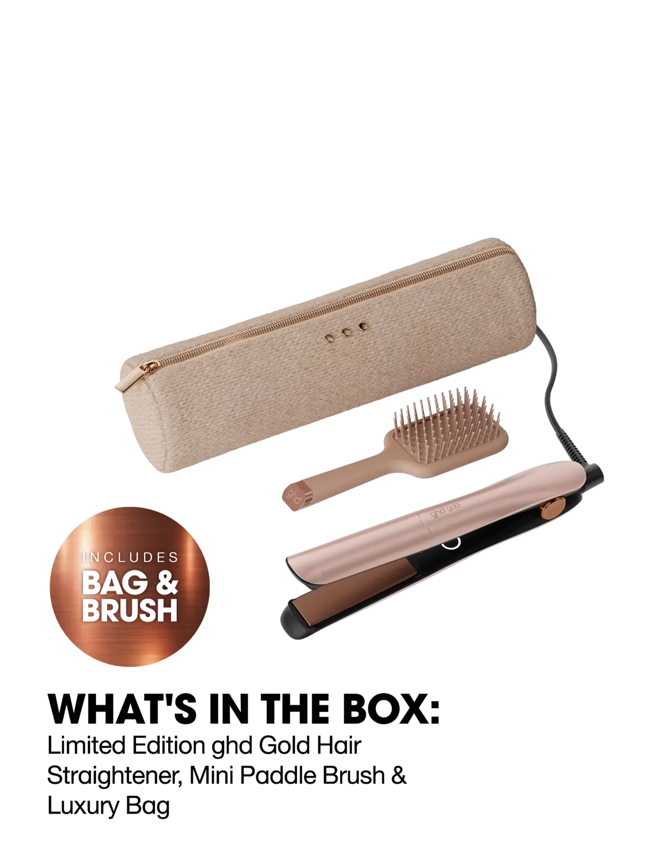 ghd - ghd Gold Hair Straightener - Festive Gift Set in Cashmere Beige - gåvoset - cashmere beige - 5