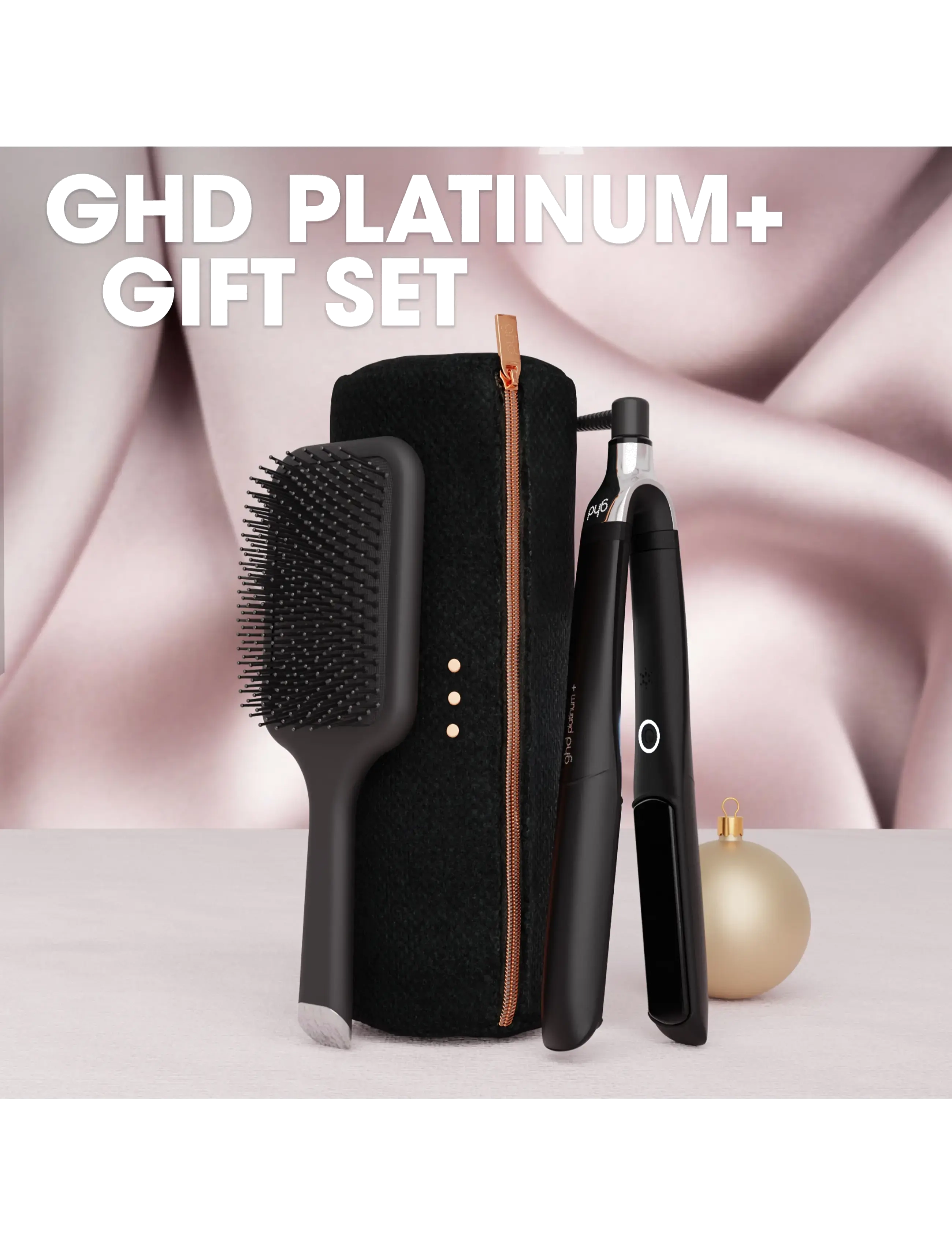 ghd - ghd Platinum+ Hair Straightener - Festive Gift Set in Black - over 500 kr - no color - 2