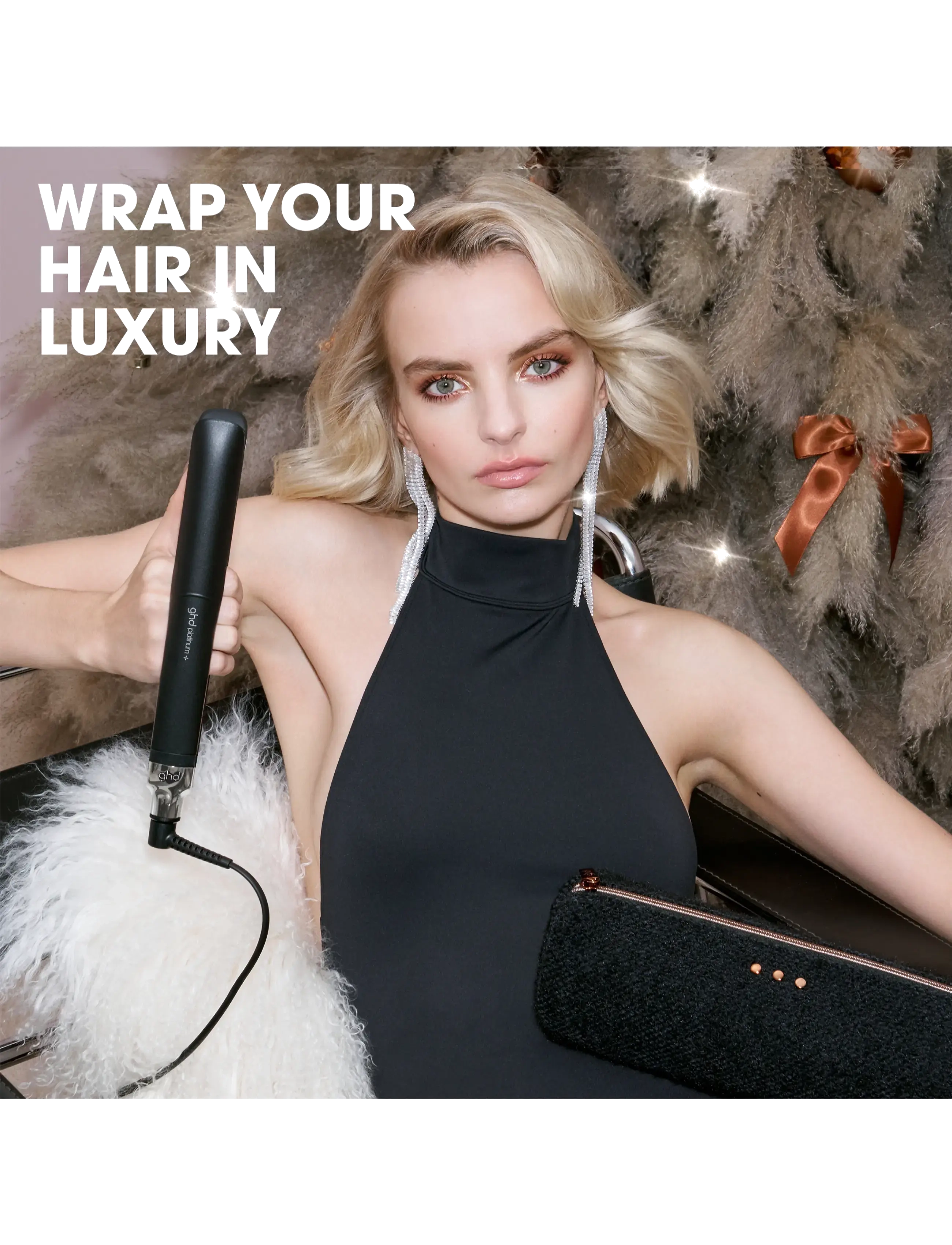 ghd - ghd Platinum+ Hair Straightener - Festive Gift Set in Black - over 500 kr - no color - 4