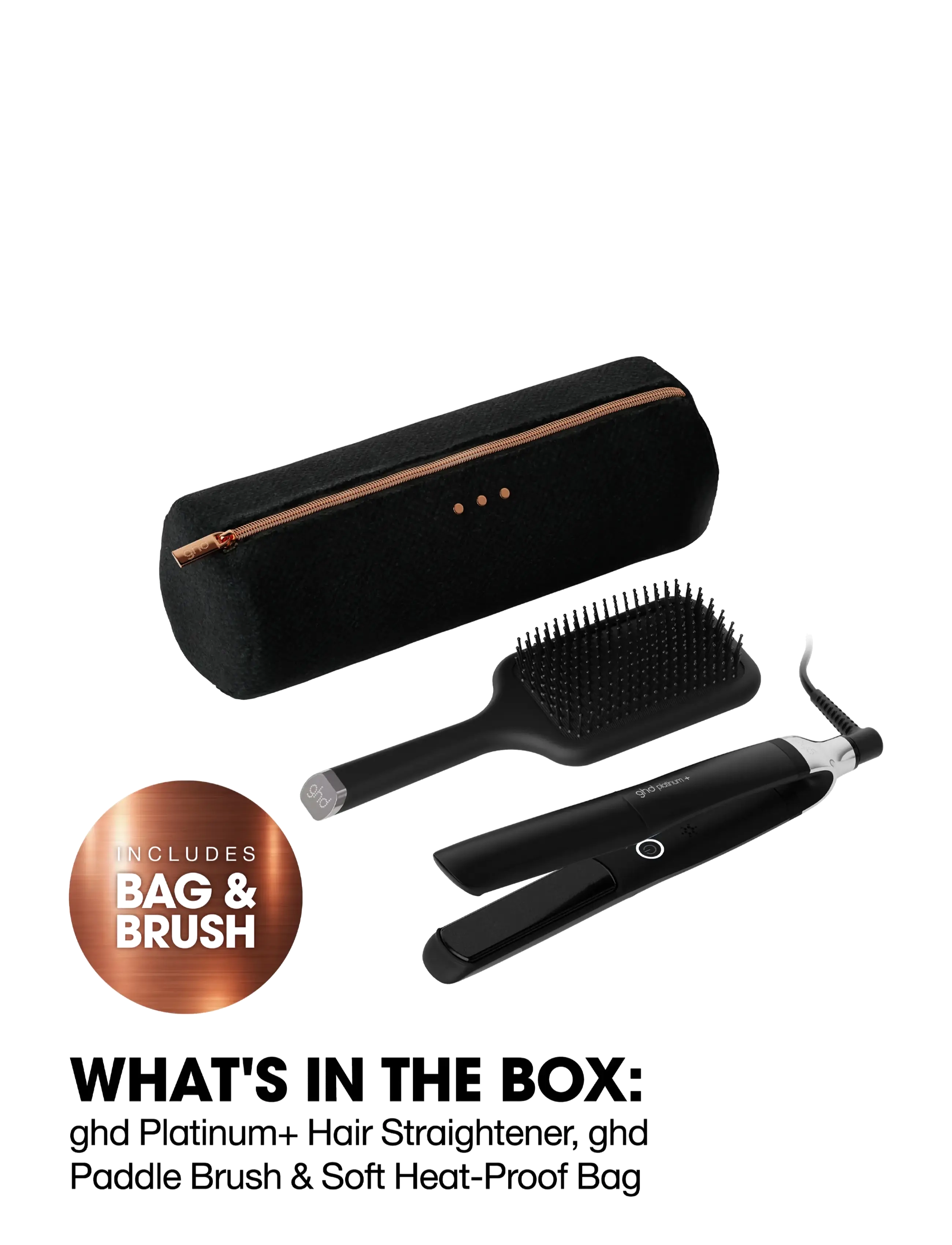 ghd - ghd Platinum+ Hair Straightener - Festive Gift Set in Black - over 500 kr - no color - 5
