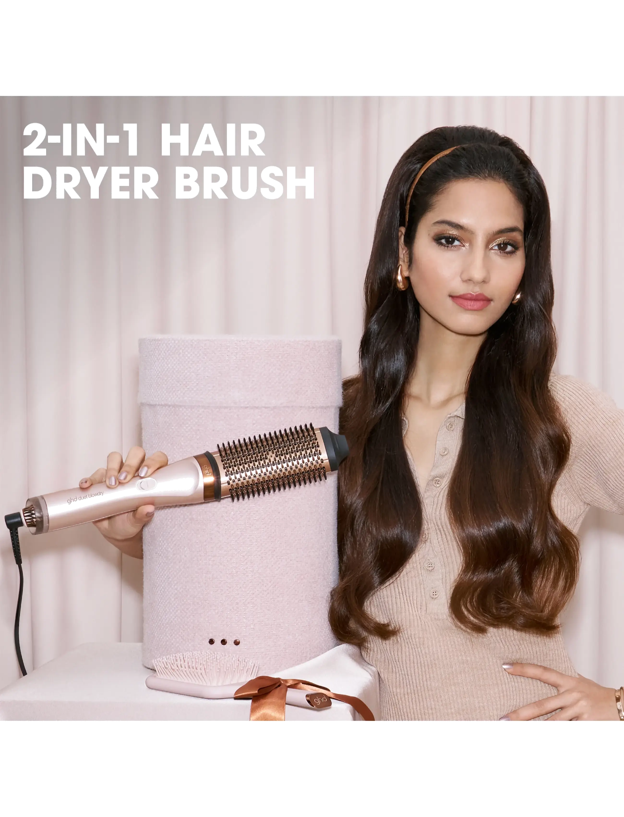 ghd - ghd Duet Blowdry 2-in-1 Hair Dryer Brush - Festive Gift Set In Cashmere Beige - cashmere beige - 2