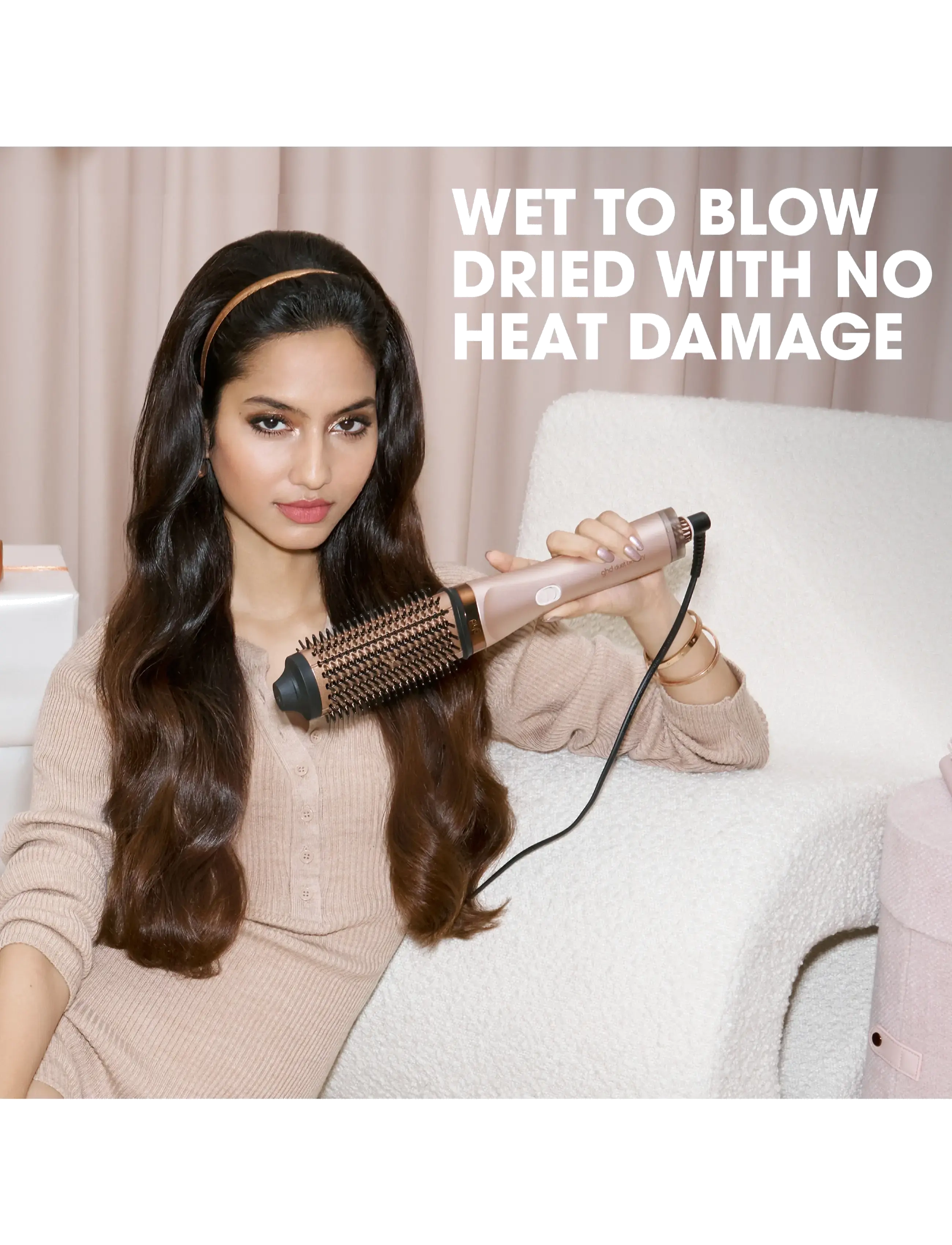 ghd - ghd Duet Blowdry 2-in-1 Hair Dryer Brush - Festive Gift Set In Cashmere Beige - cashmere beige - 3