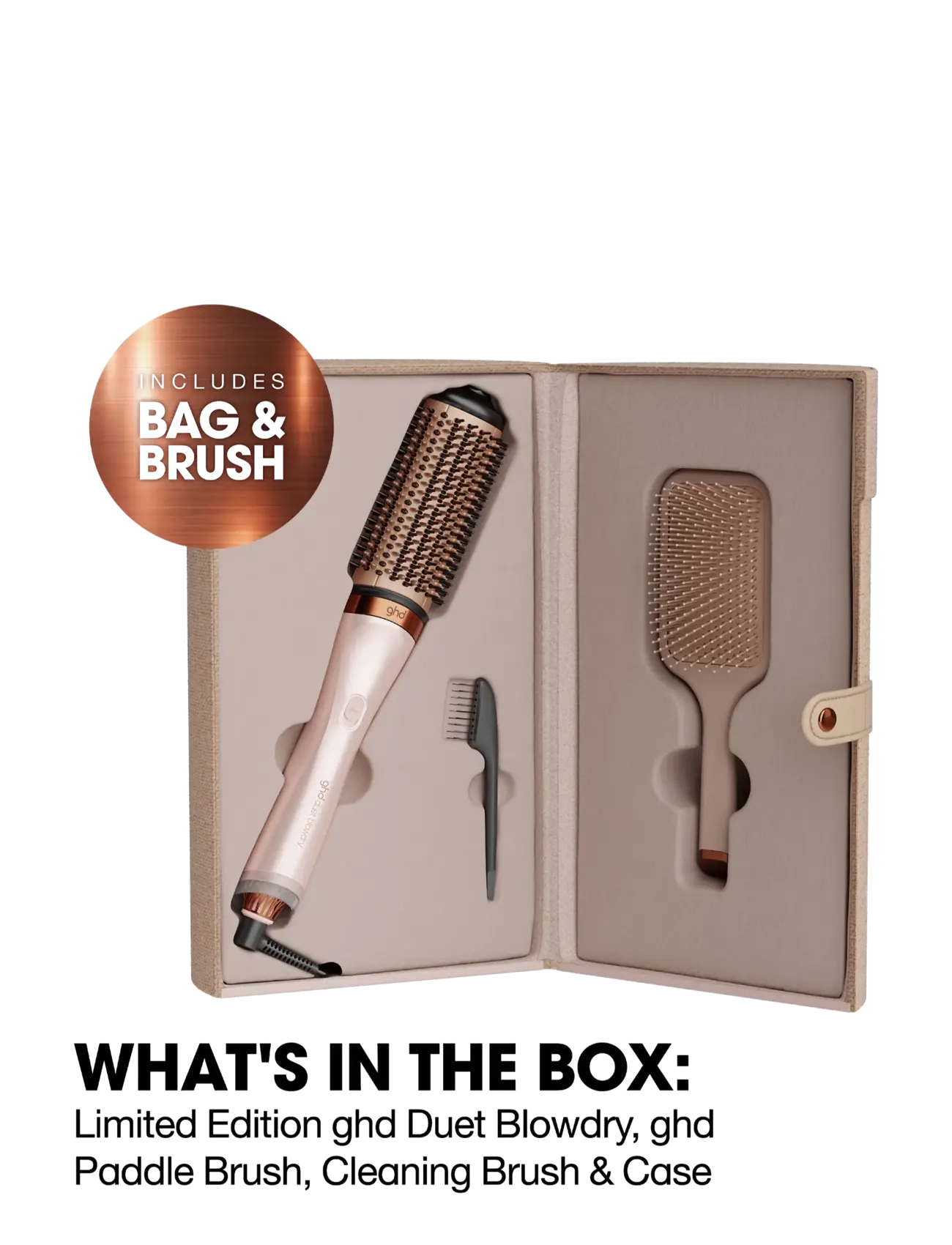 ghd - ghd Duet Blowdry 2-in-1 Hair Dryer Brush - Festive Gift Set In Cashmere Beige - cashmere beige - 4