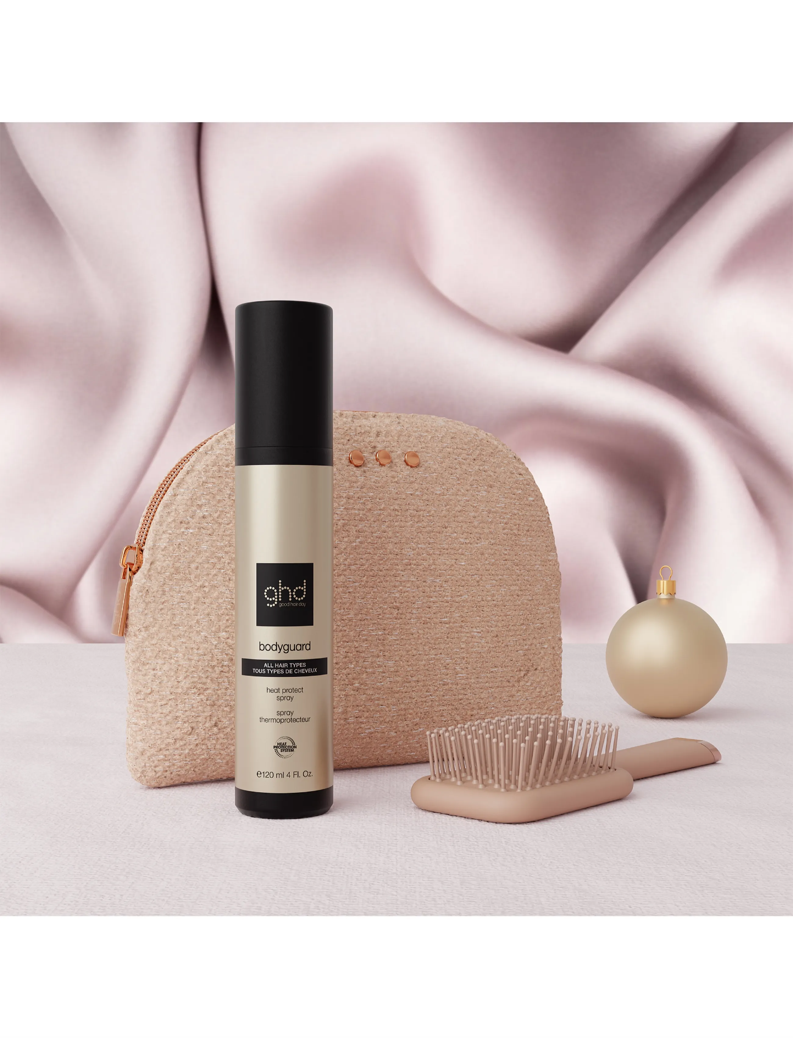 ghd - ghd Style Gift Set - Mini The All-Rounder Paddle Brush & Mini Bodyguard - mellem 200-500 kr - cashmere beige - 0