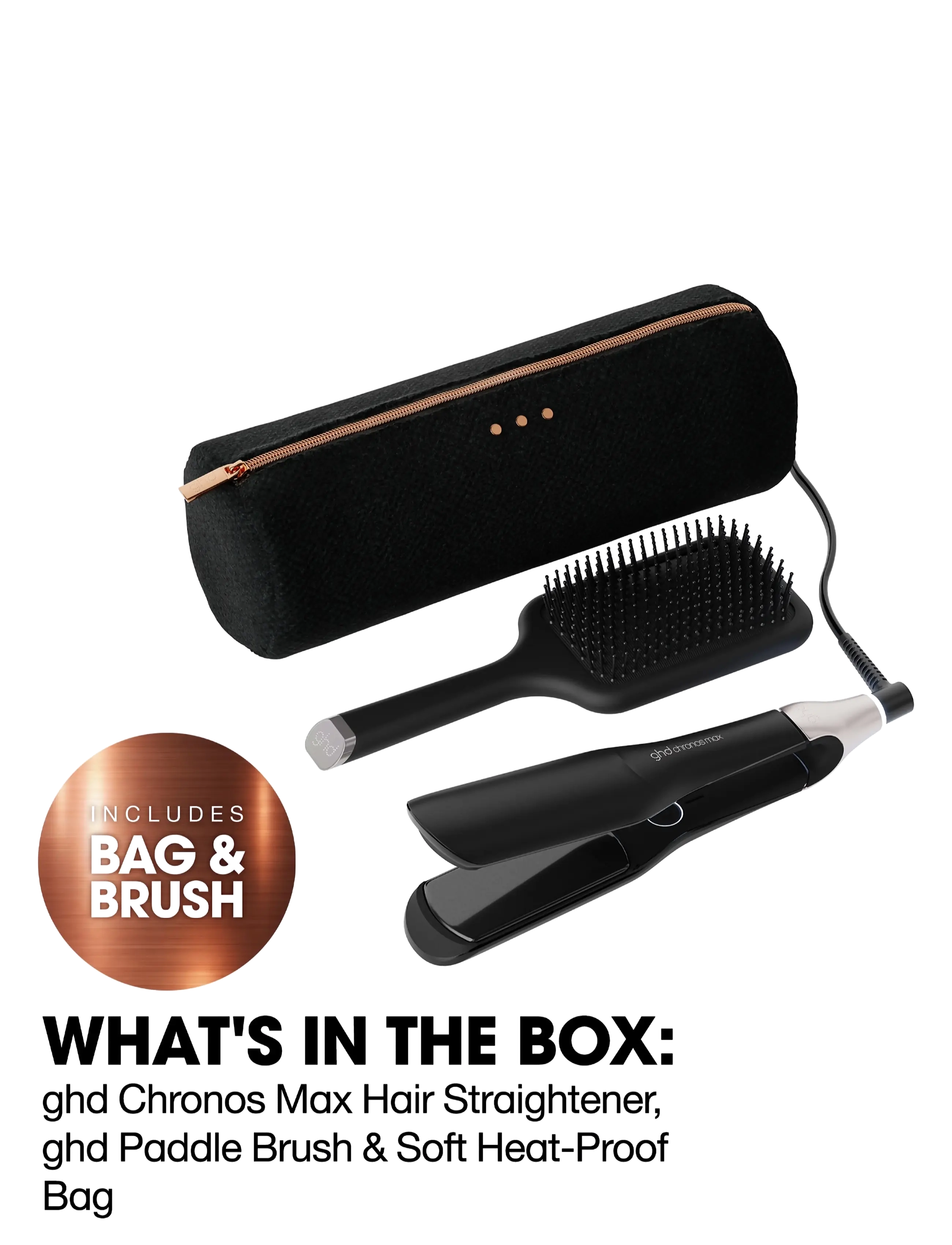 GHD Chronos Max Wide Plate Hair Straightener Festive Gift Set styling dam – bild 5