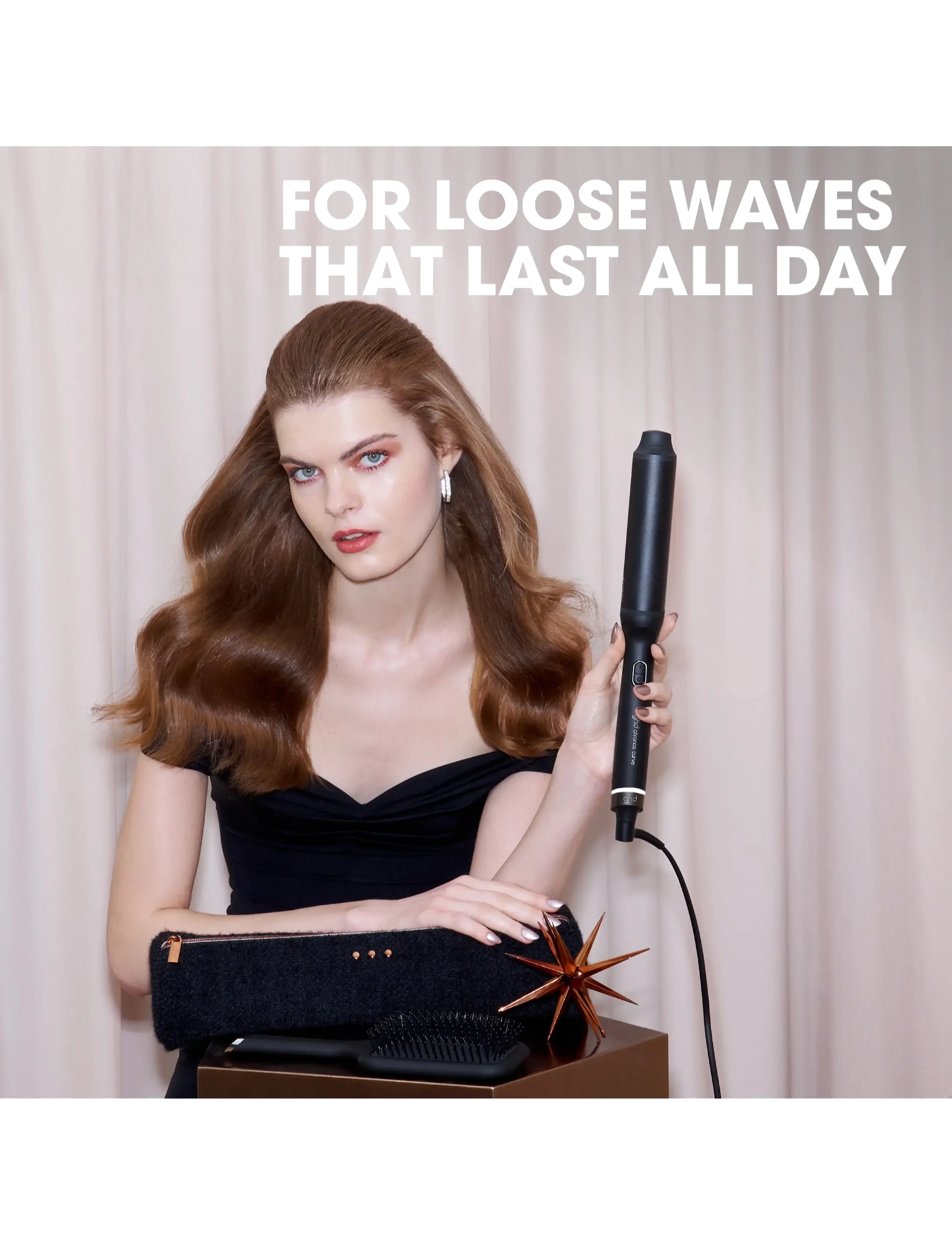 ghd - ghd Chronos Curve - Max Wand 38mm Barrel - Festive Gift Set in Black - gåvoset - no color - 3