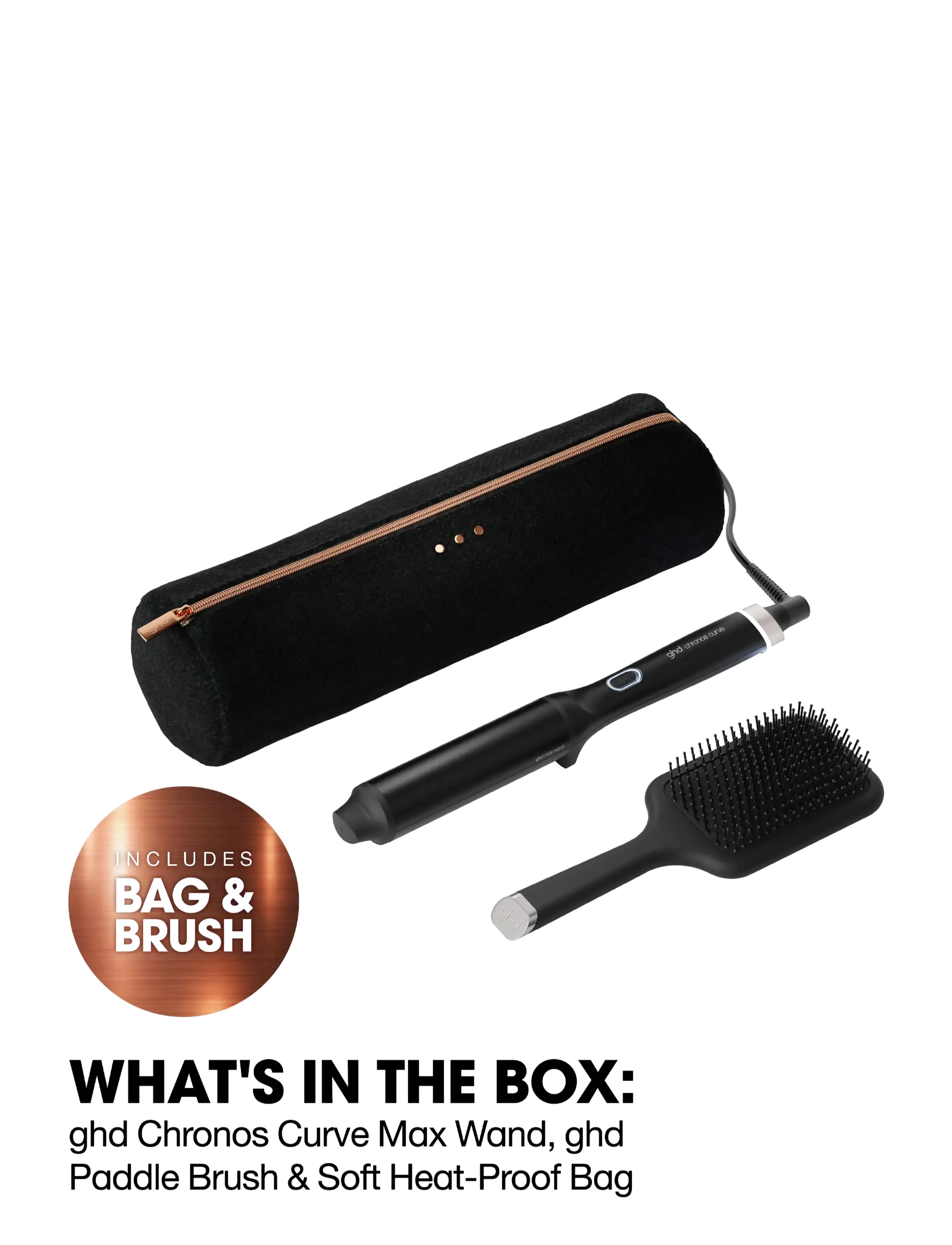 ghd - ghd Chronos Curve - Max Wand 38mm Barrel - Festive Gift Set in Black - gåvoset - no color - 5