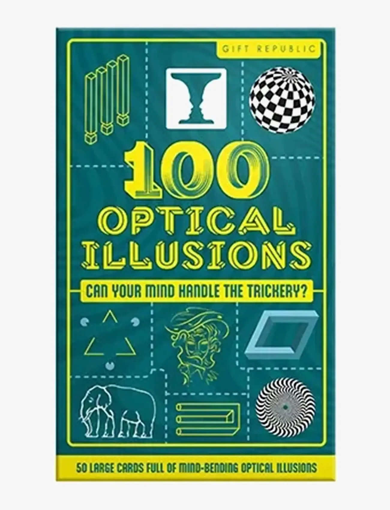 Gift Republic - Kort Optical illusions - card games - green - 0