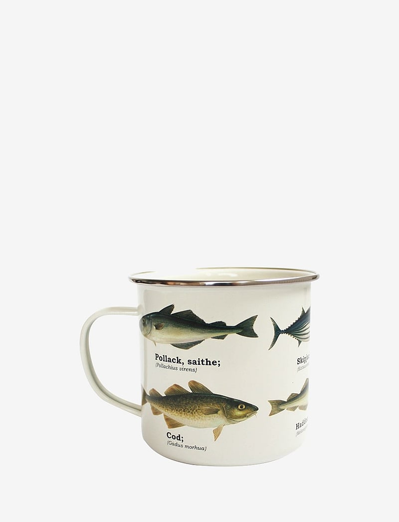 Gift Republic - Enamel Mug Multi Fish - kaffetassen - white - 2