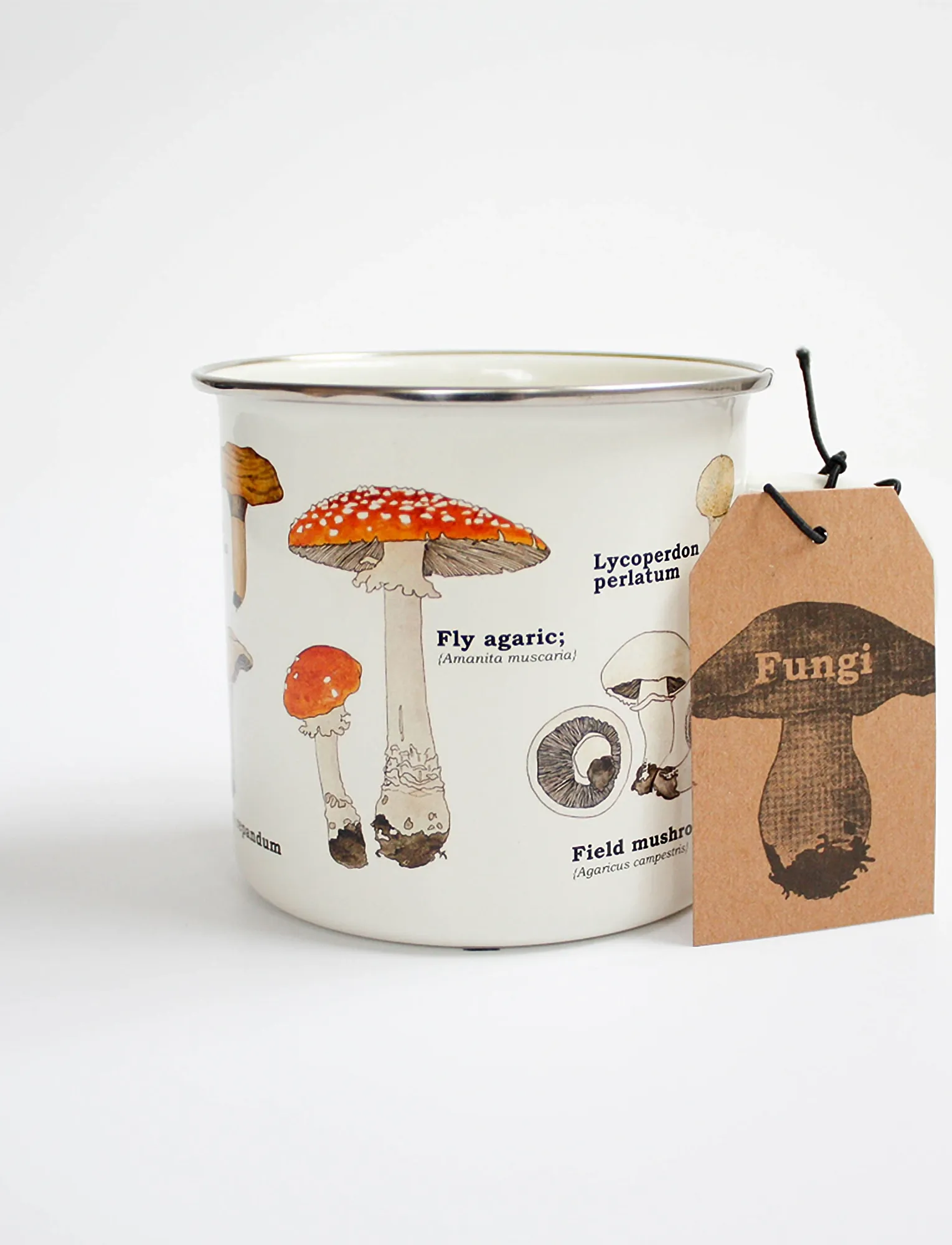 Gift Republic - Enamel Mug Mushrooms - teetassid - white - 2