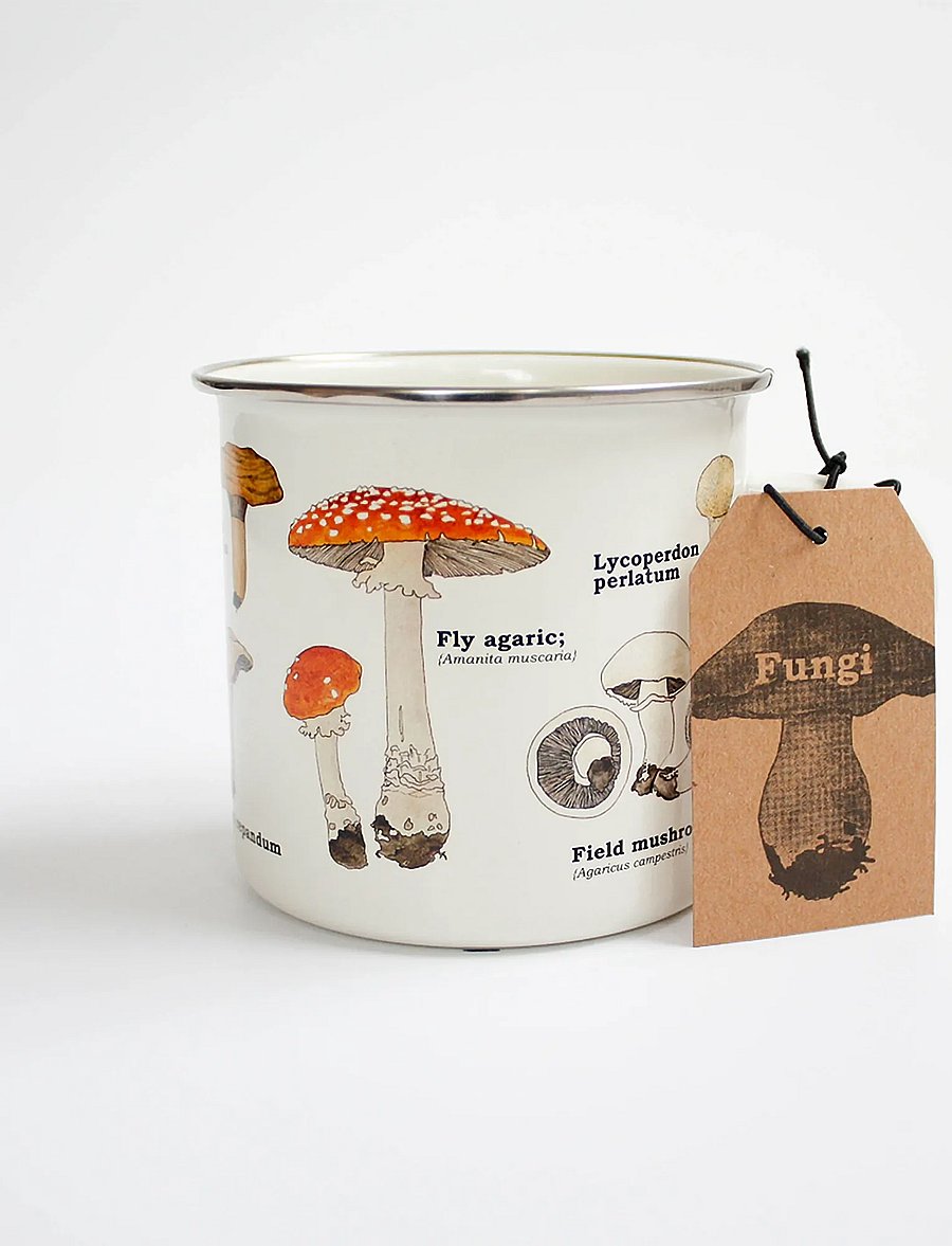 Gift Republic - Enamel Mug Mushrooms - teetassid - white - 2