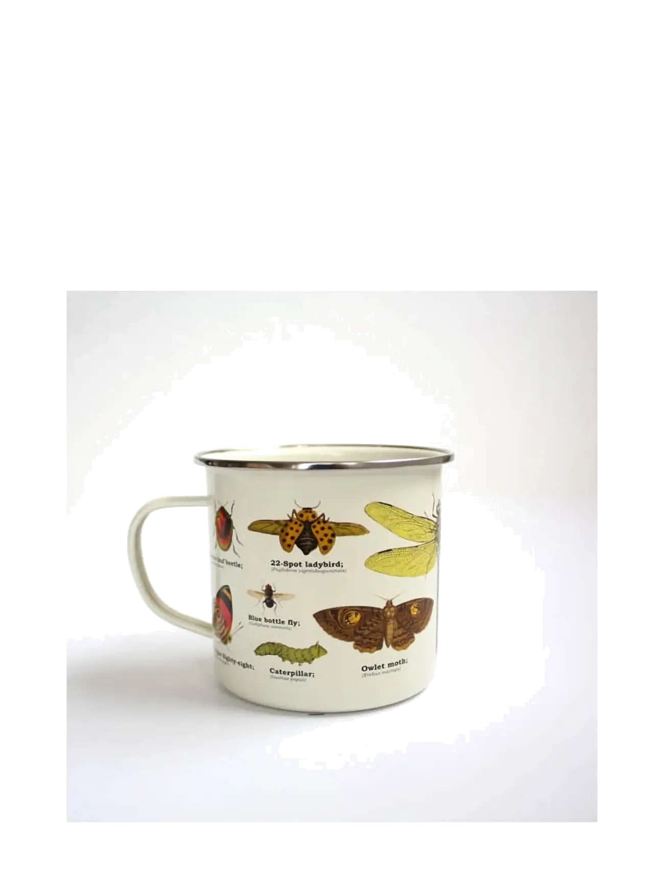 Gift Republic Emaljmugg Insekter, 10X8X8 cm, Cups & Mugs, Creme - Coffee Cups, Homeware