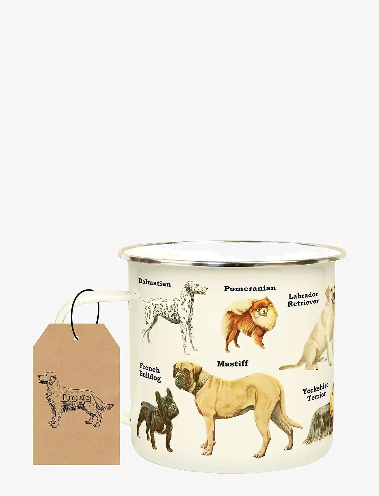Gift Republic - Emalje Krus Hunde - køb efter pris - cream - 0