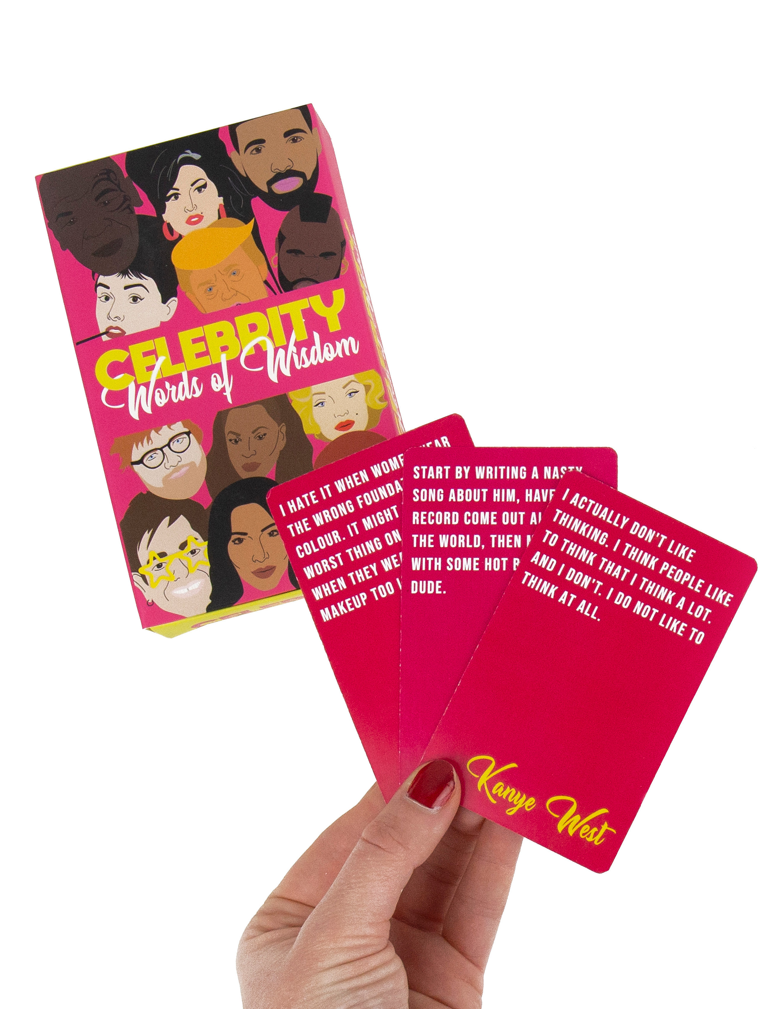 Gift Republic Cards Celebrity Words, One Size, Puzzles & Games, Rosa - Homeware