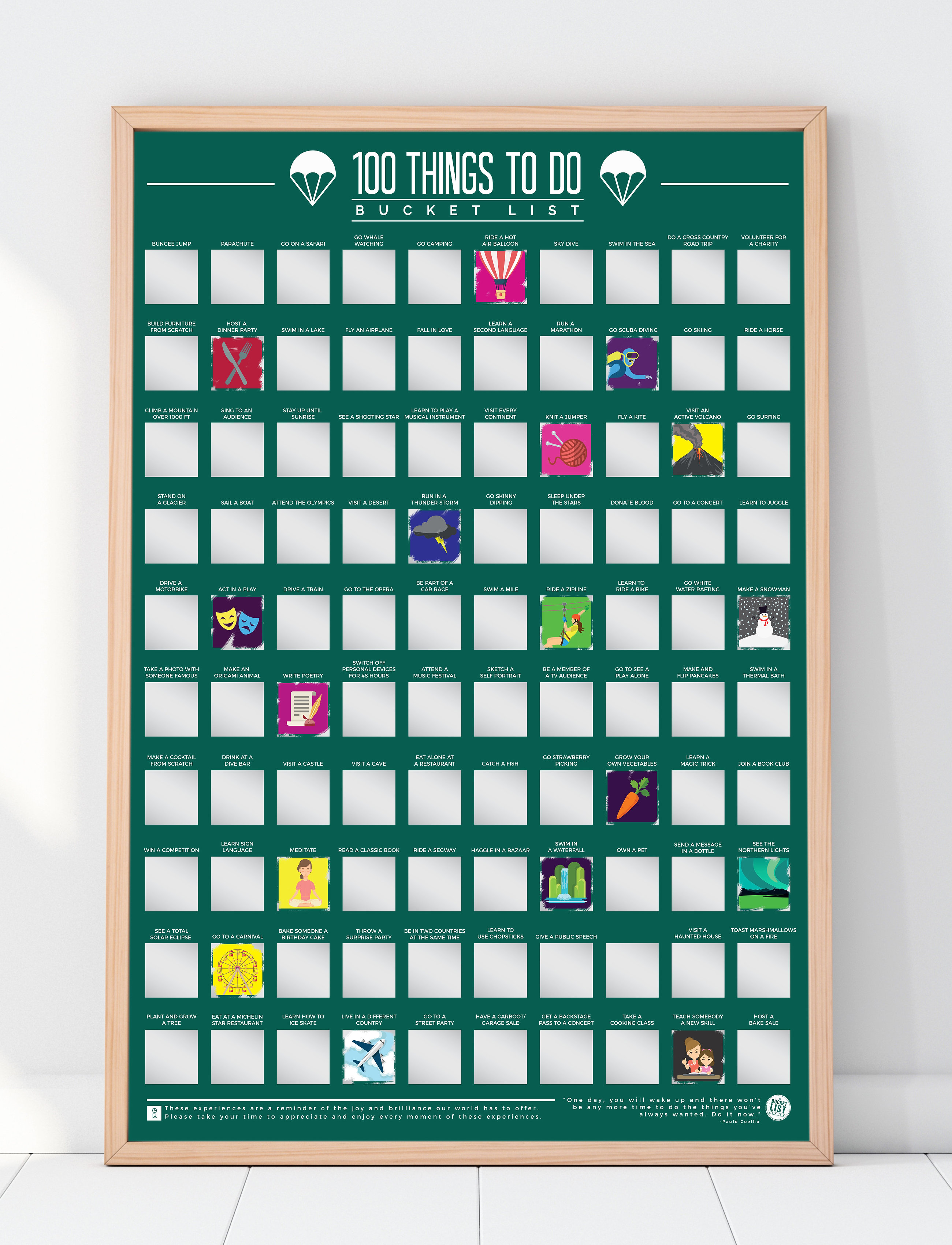 Gift Republic 100 Things To Do, One Size, Multi/patterned, Kontorartikler > Kalendere Og Notesbøger, Unisex