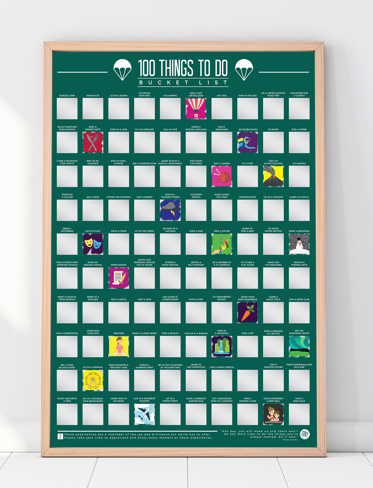 Gift Republic - 100 Things To Do - kalendrar & anteckningsblock - green - 1
