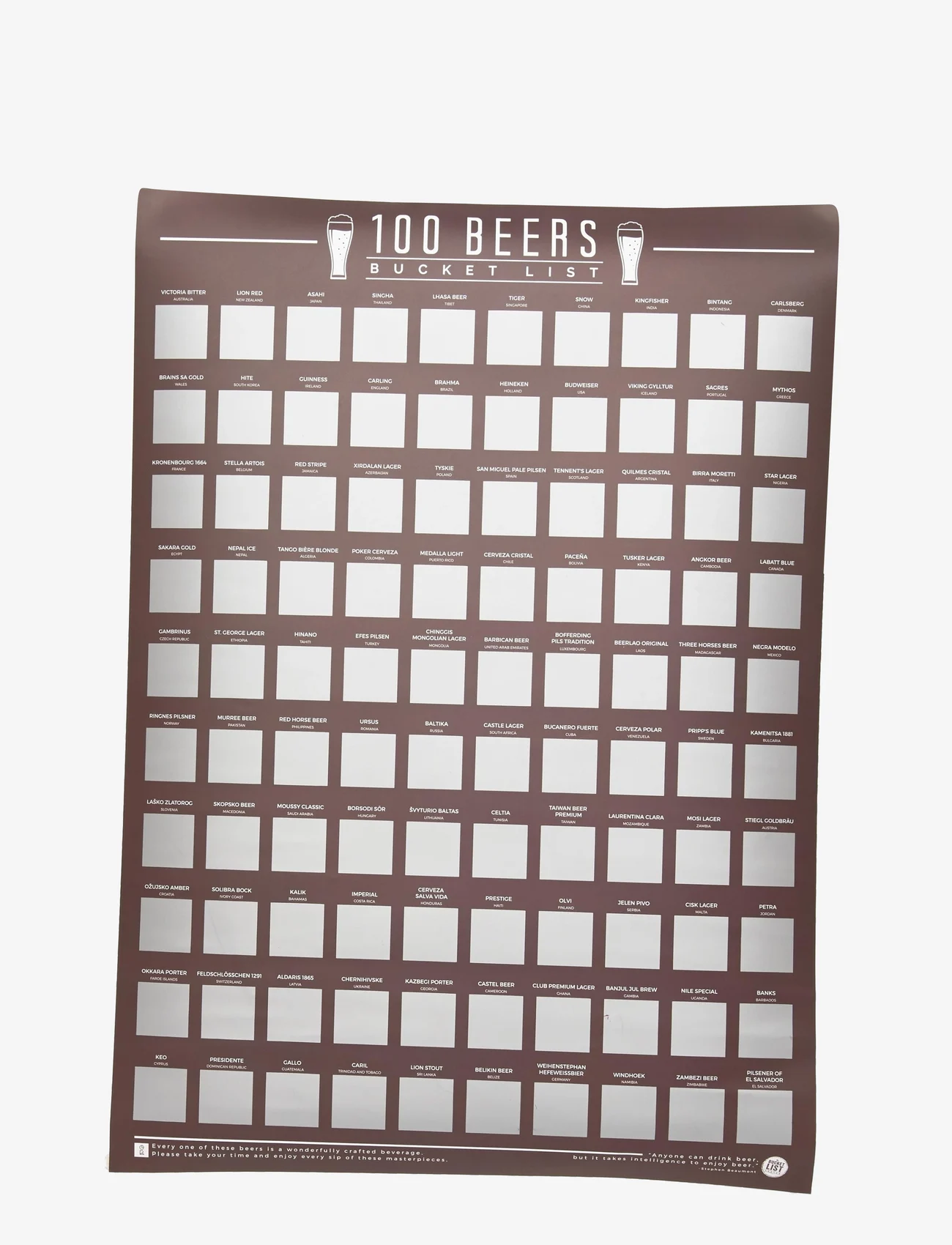 Gift Republic - 100 Beers - laveste priser - brown - 0