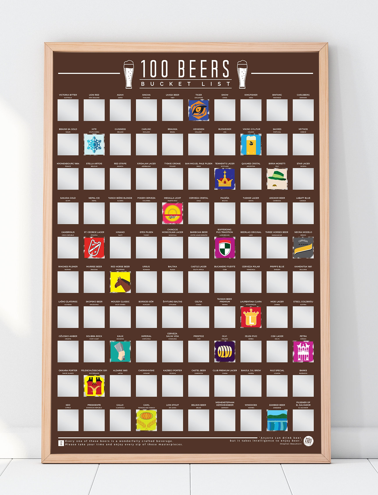 Gift Republic - 100 Beers - laveste priser - brown - 1