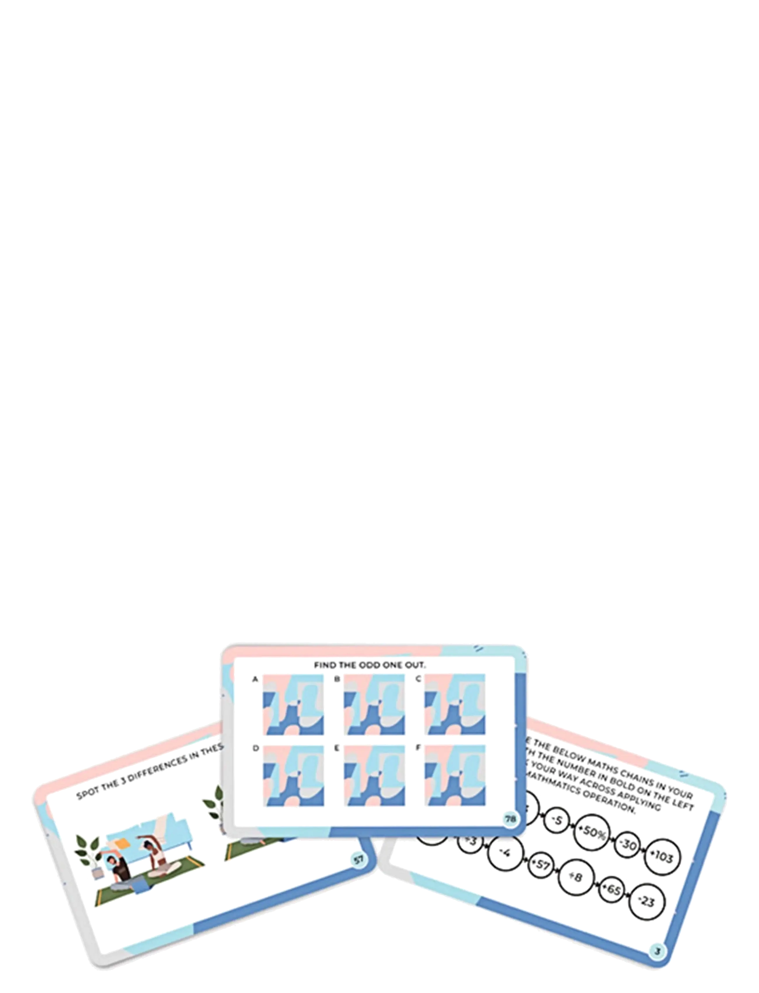 Gift Republic Kort Mindfullness tankenötter - Toys - BLUE / white