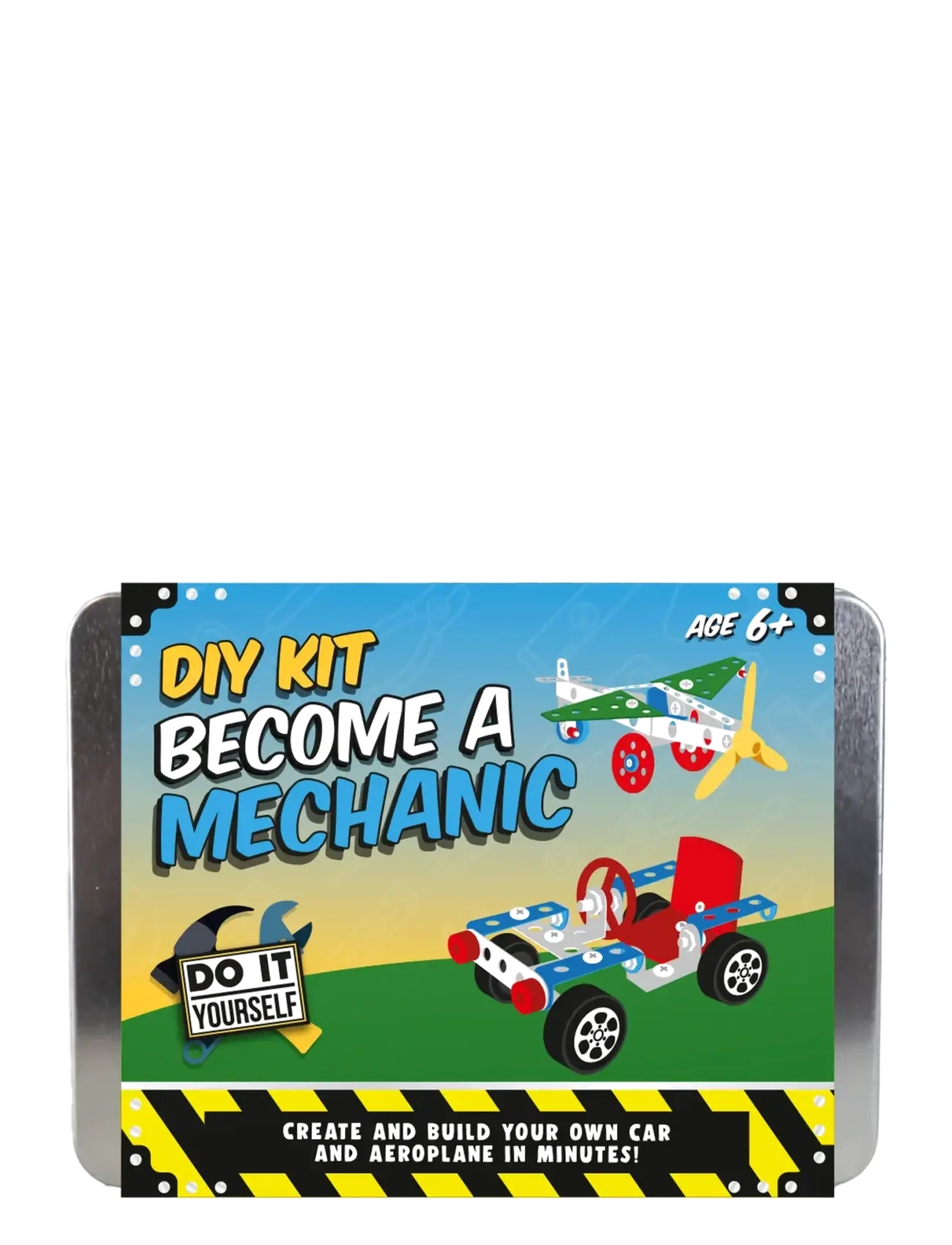 Gift Republic Mechanik Kit, 11X16X3.5 cm, Building Sets & Blocks, Silber - Sets, Kinder