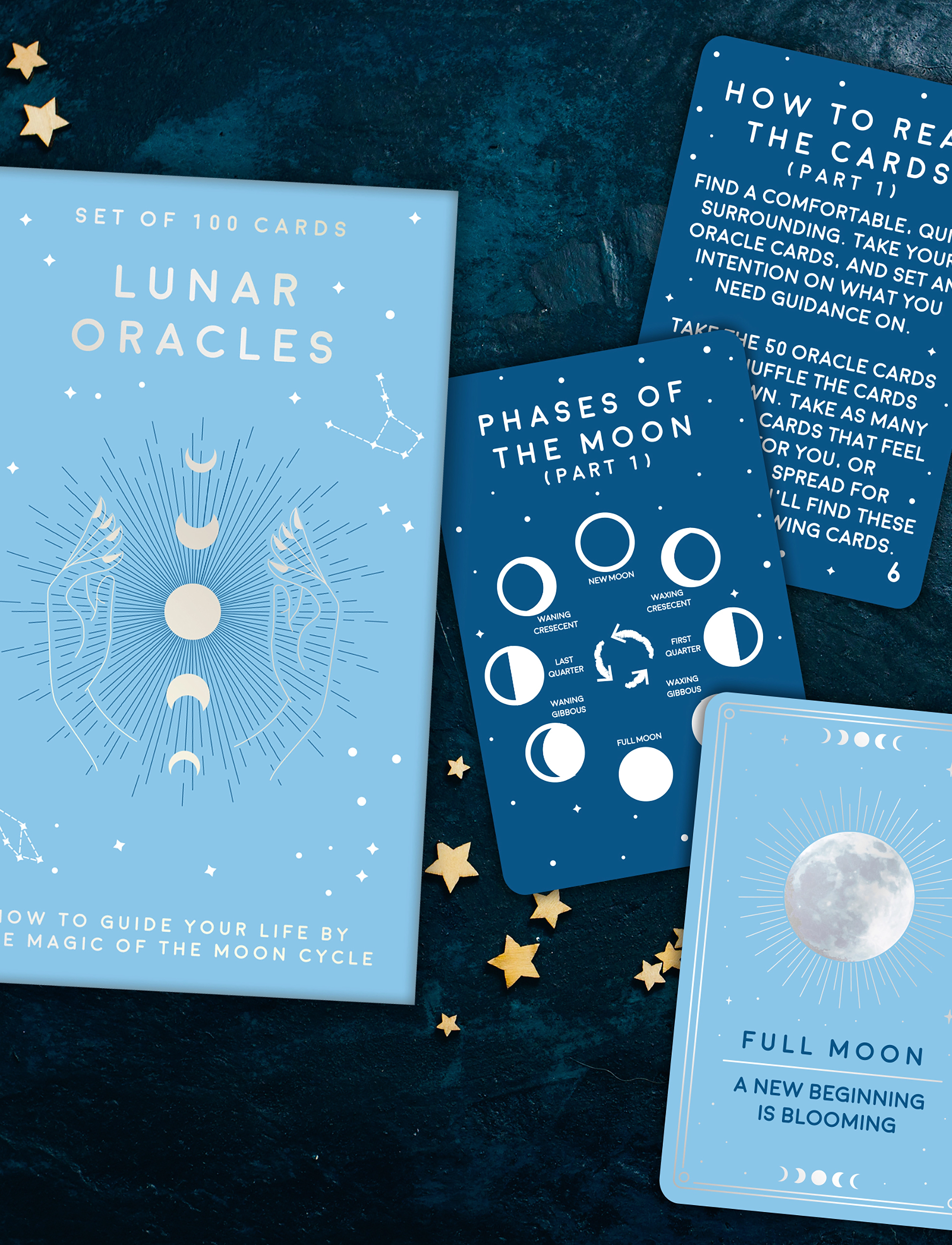 Gift Republic Cards Lunar Oracles, One Size, Blue, Puslespil Og Spil > Spil, Unisex