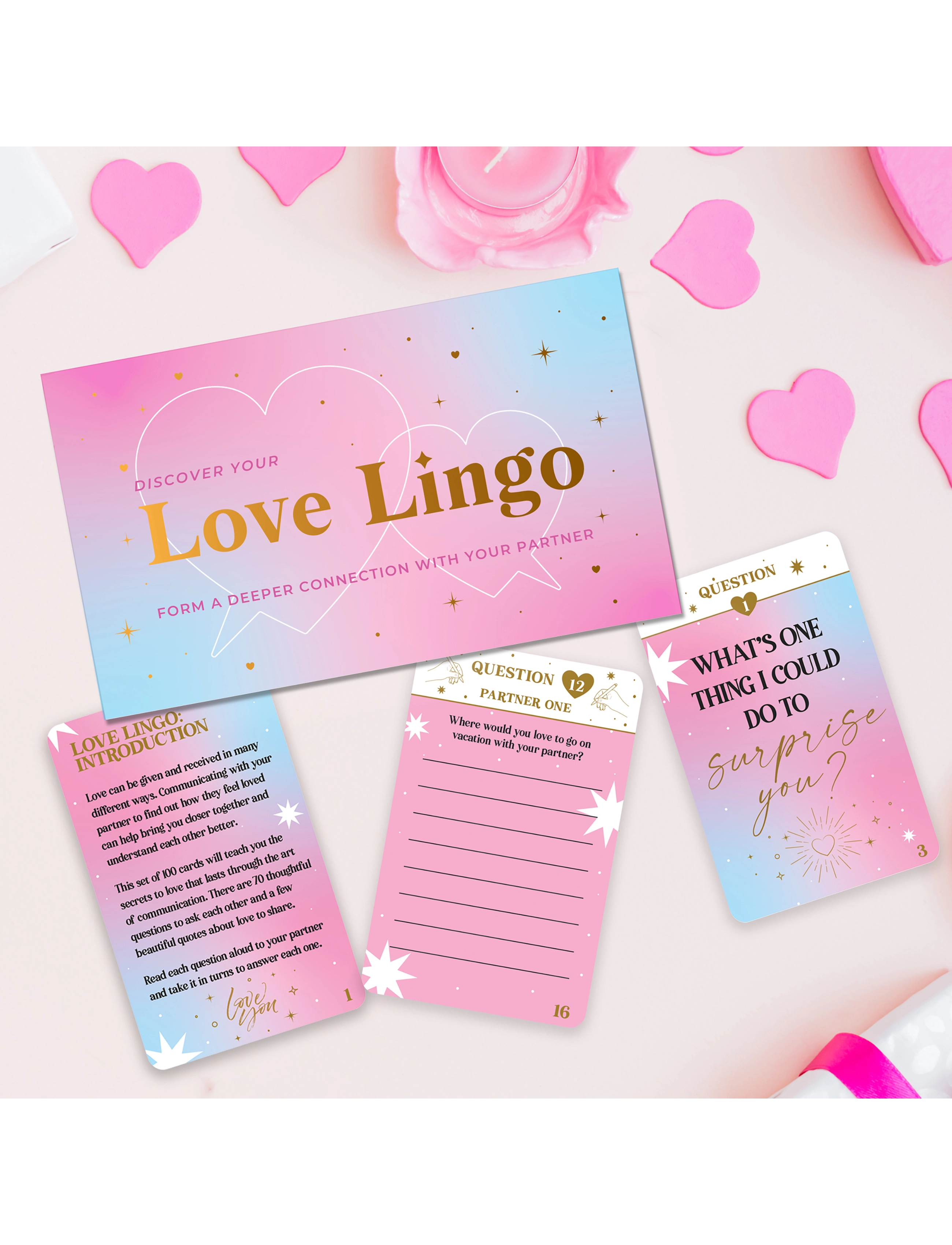 Gift Republic Cards Love Lingo,,,Mehrfarbig/gemustert Gr.ONE SIZE