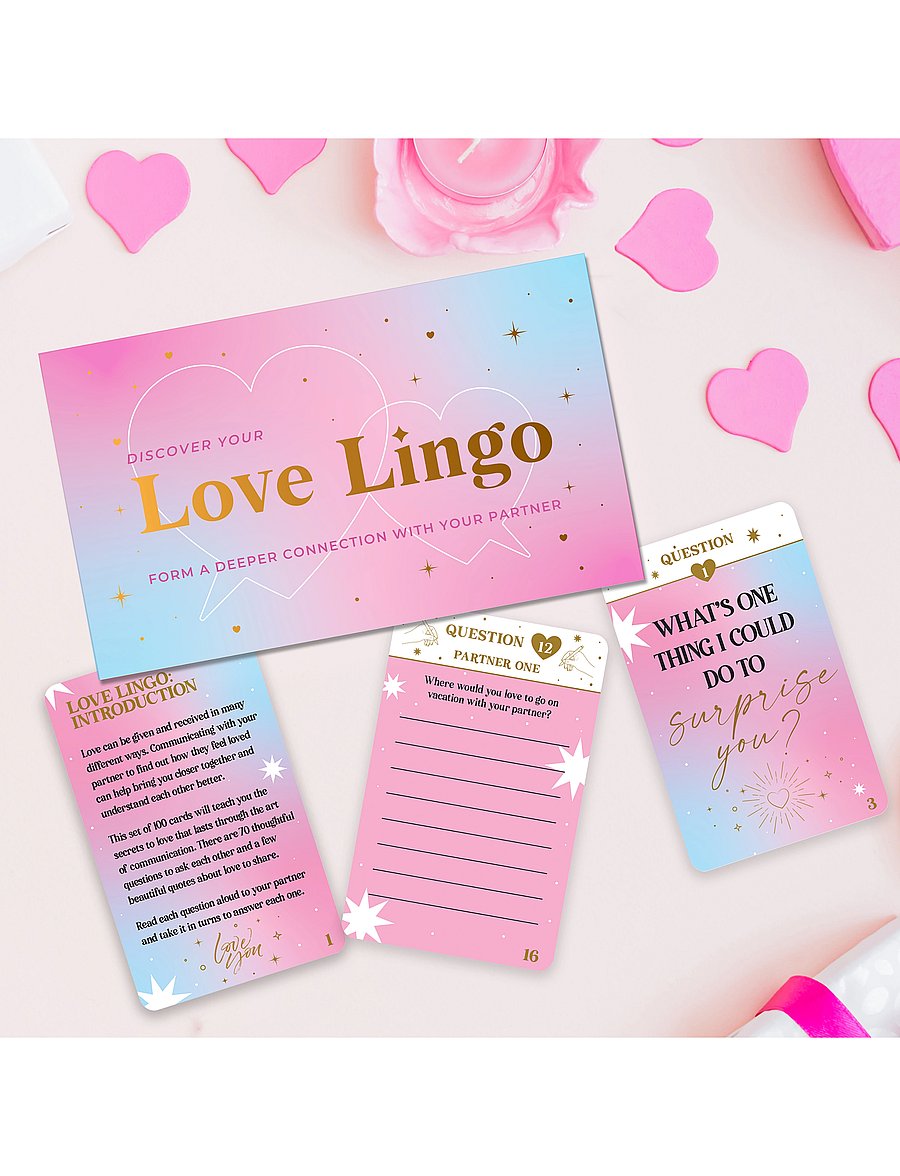 Gift Republic - Cards Love Lingo - spiele - pink - 0