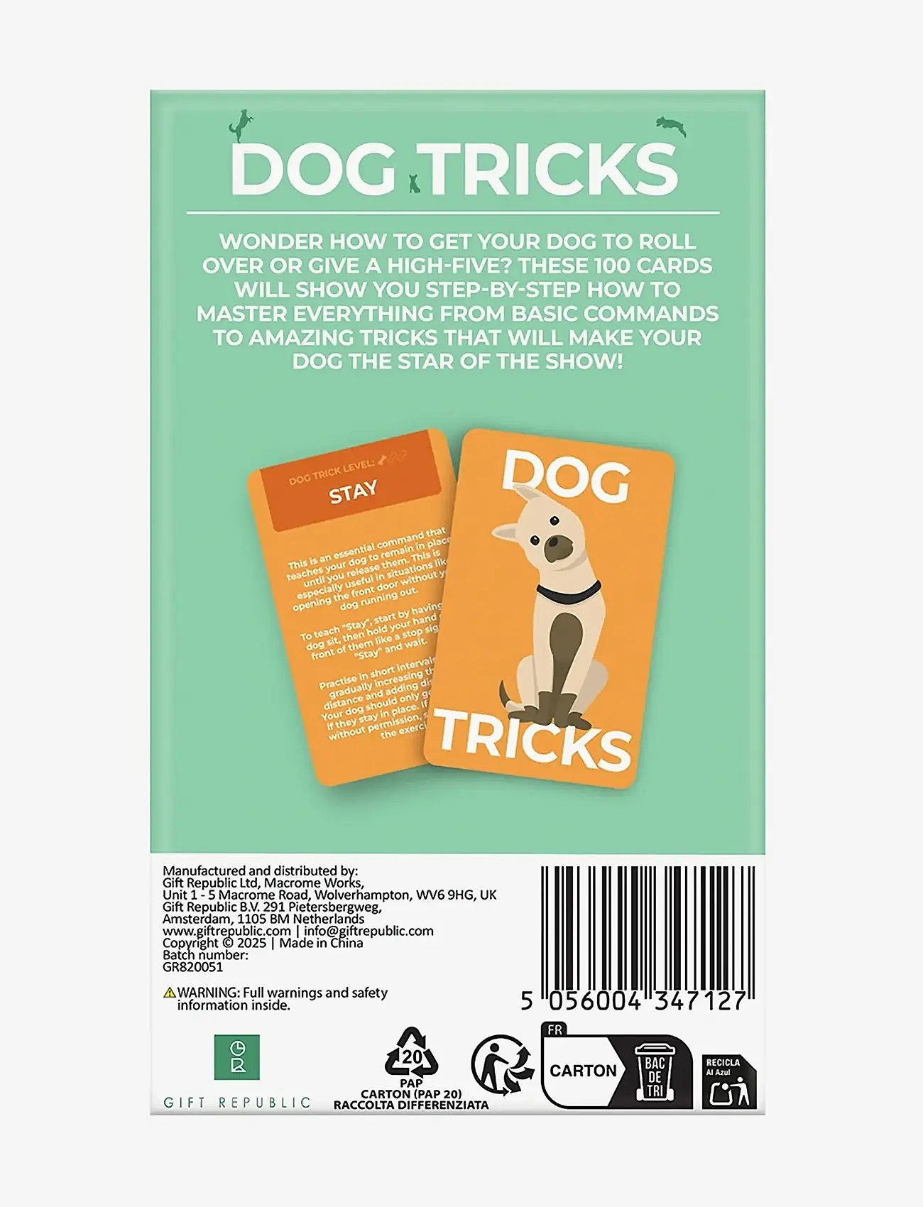 Gift Republic - Dog Tricks Card Pack - raamatud - green - 3