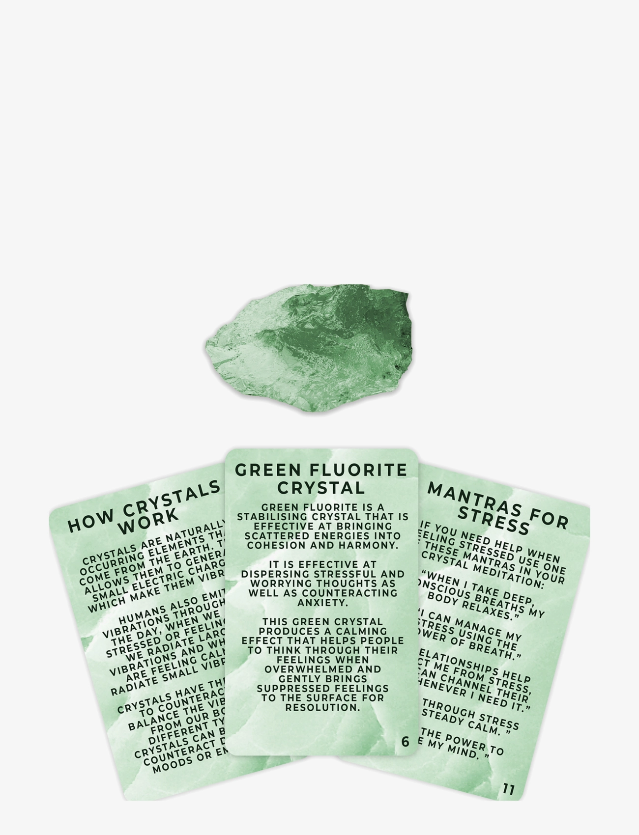 Gift Republic - Crystal Healing Kit Stress Les - køb efter pris - green - 2