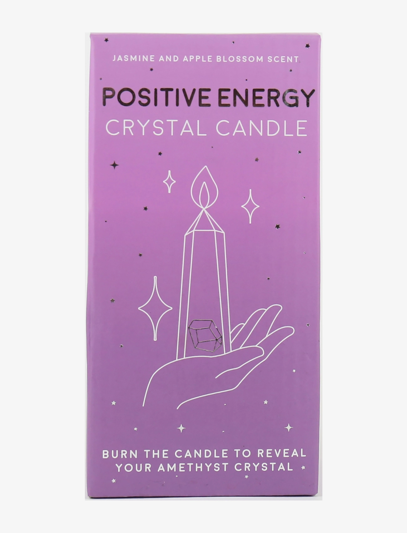 GIFT REPUBLIC Crystal Candle - Positivity Lila - 16X8X8CM - Unisex