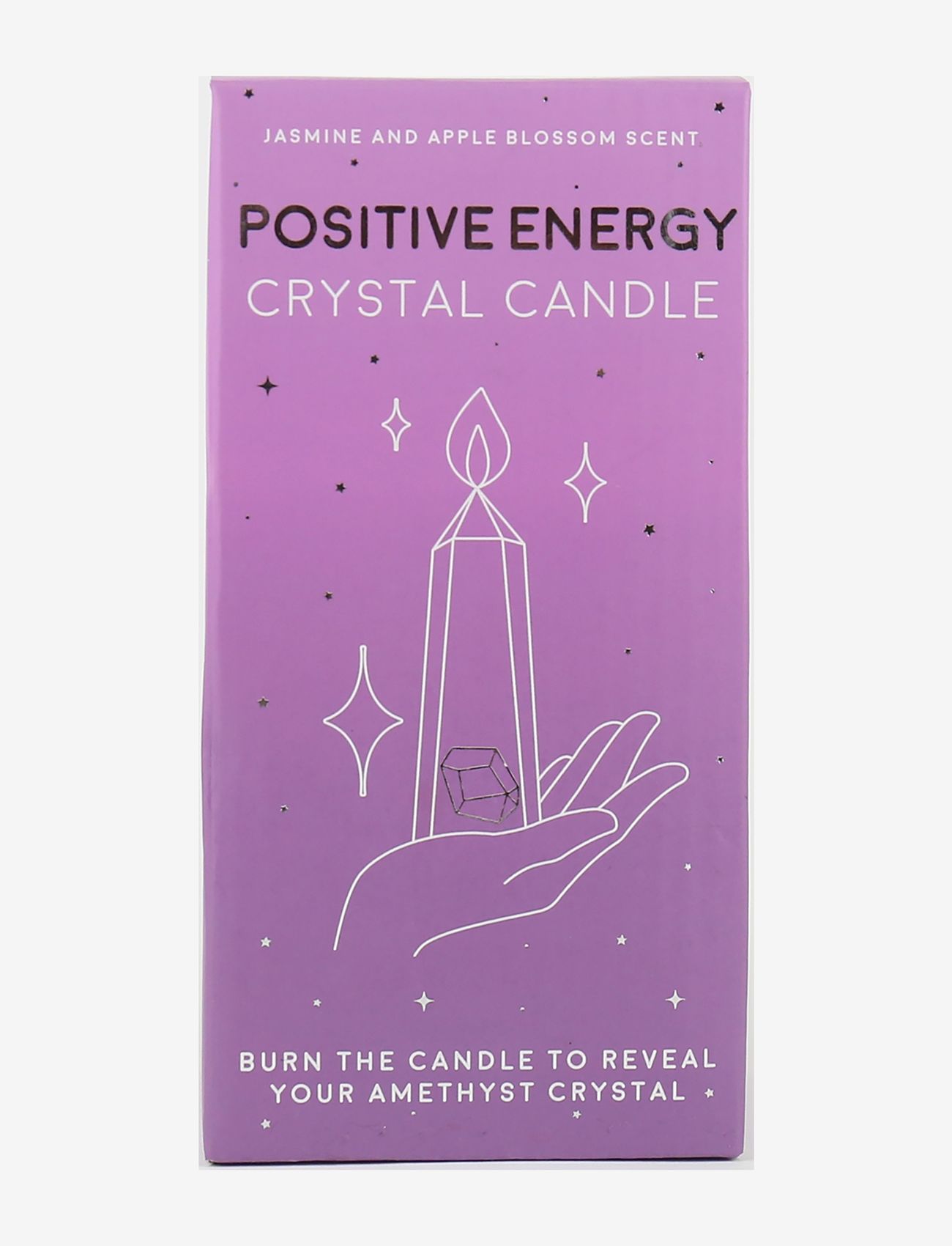 Gift Republic - Crystal Candle - Positivity - taper candles - purple - 0