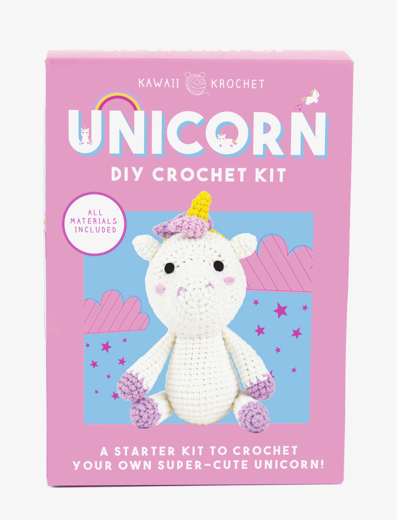 Gift Republic DIY Crochet Unicorn - 4 for 3 - WHITE / white