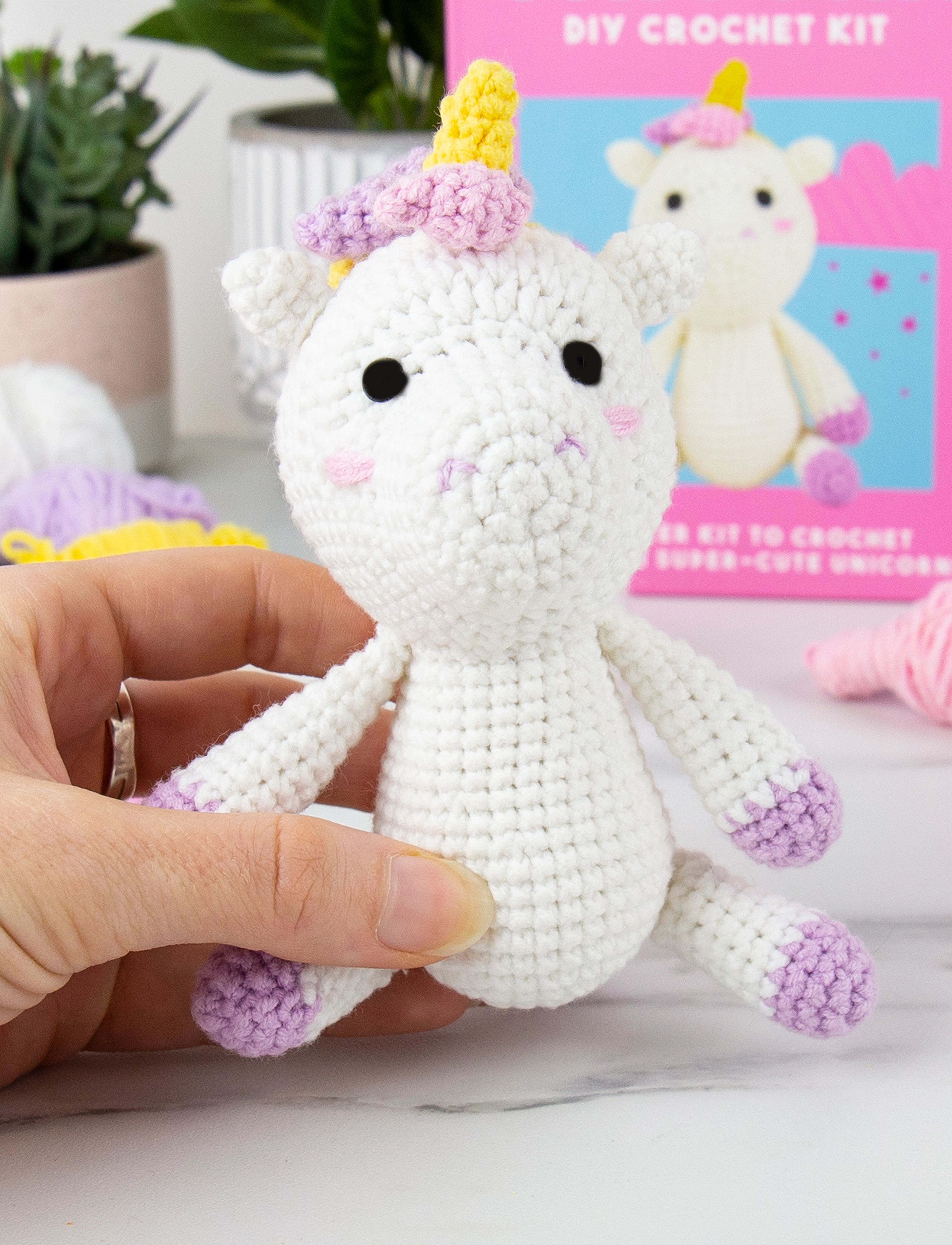 Gift Republic Diy Crochet Unicorn, One Size, Puzzles & Games, Weiß - Homeware