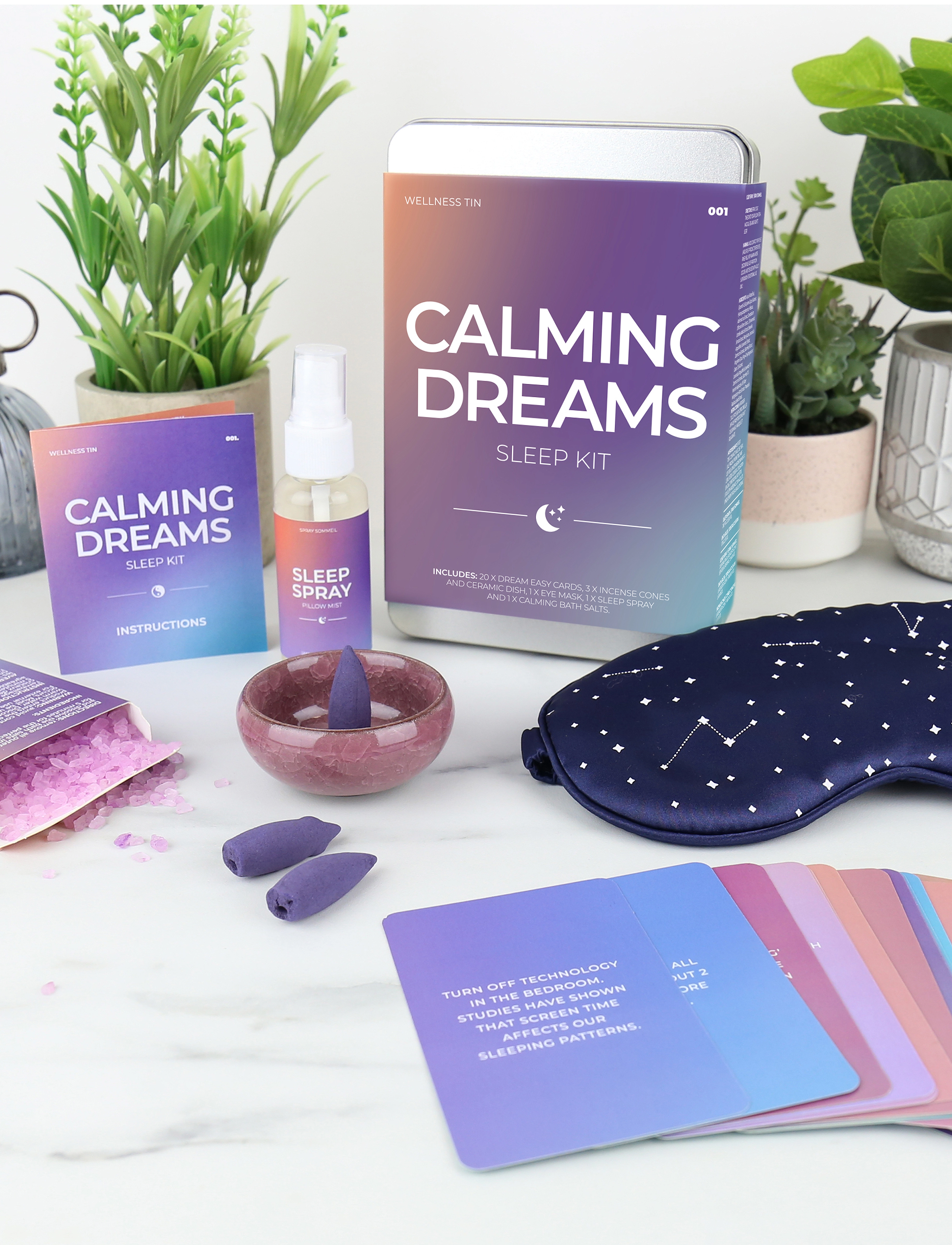 Gift Republic Wellness Tins: Calming Dreams, One Size, Puzzles & Games, Lila - Homeware