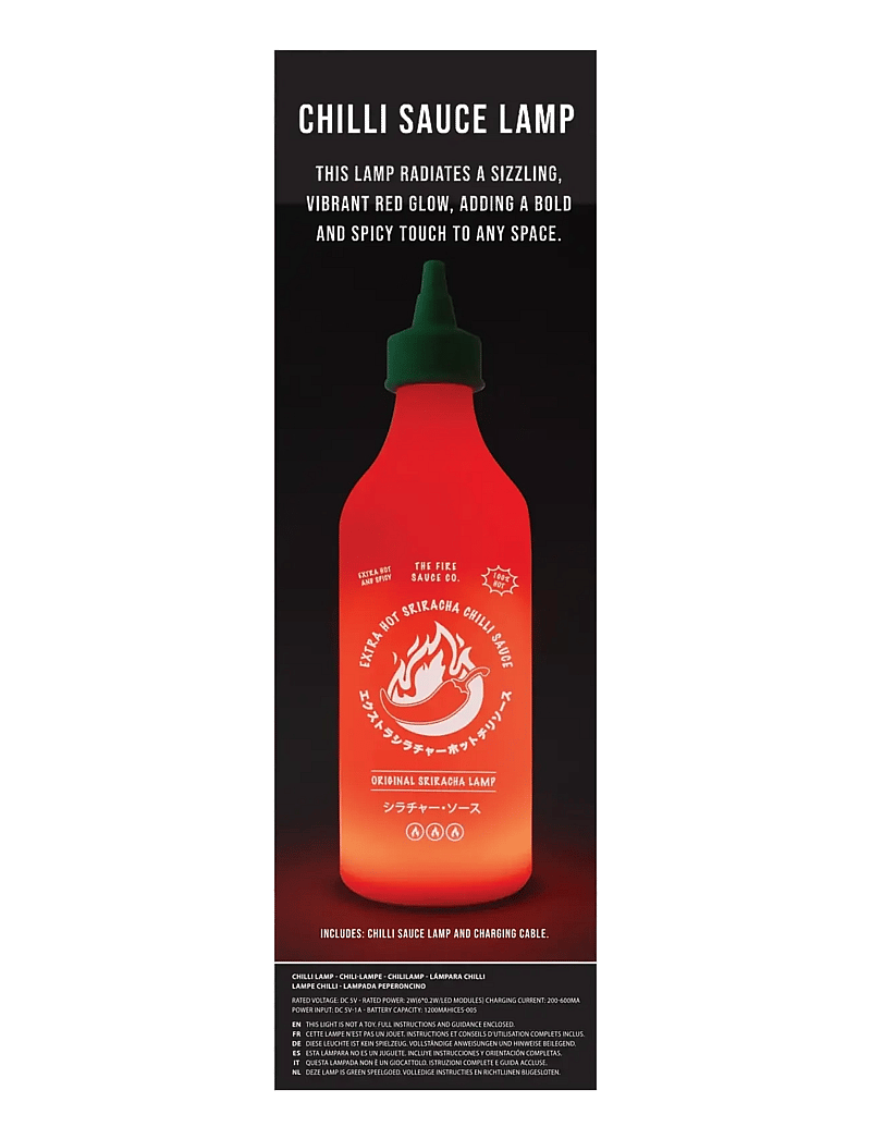 Gift Republic - Lampa Chilisauce - tischlampen - red - 1
