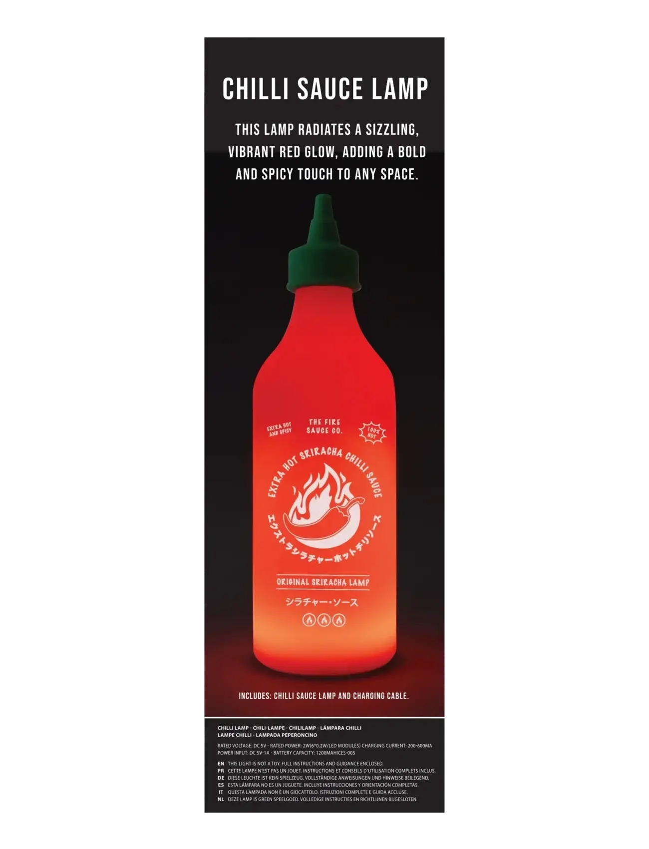 Gift Republic - Lampa Chilisauce - red - 1